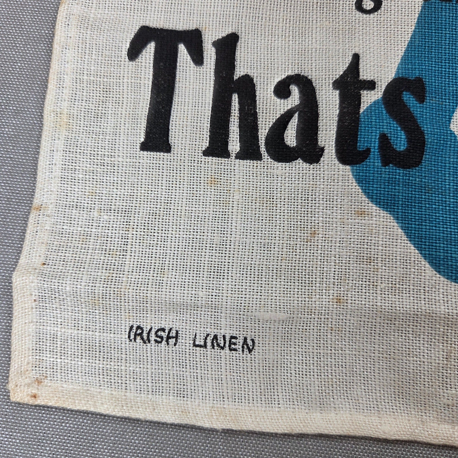 Ulster Irish Linen Baseball Explained Foreign Visitor Tea Towel Ireland Vintage