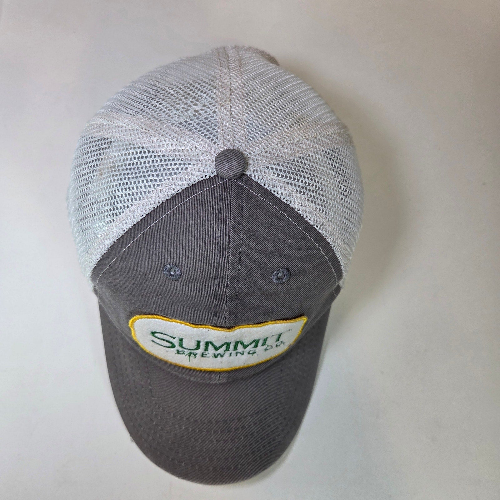 Summit Brewing Co. Trucker Hat Gray White Mesh Snapback Brewery Branding Co.