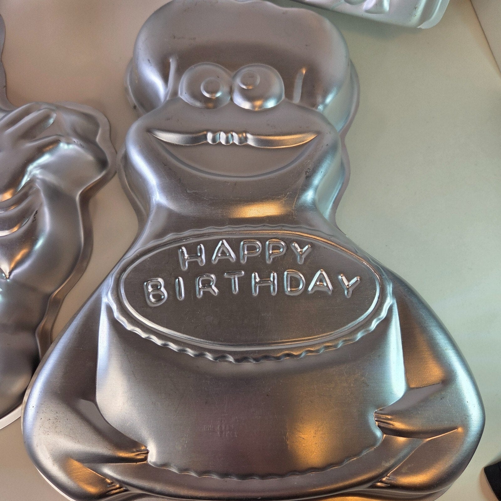 Vintage Lot of 5 Wilton Cake Pans Cookie Monster Ernie Big Bird Donald Duck Doll