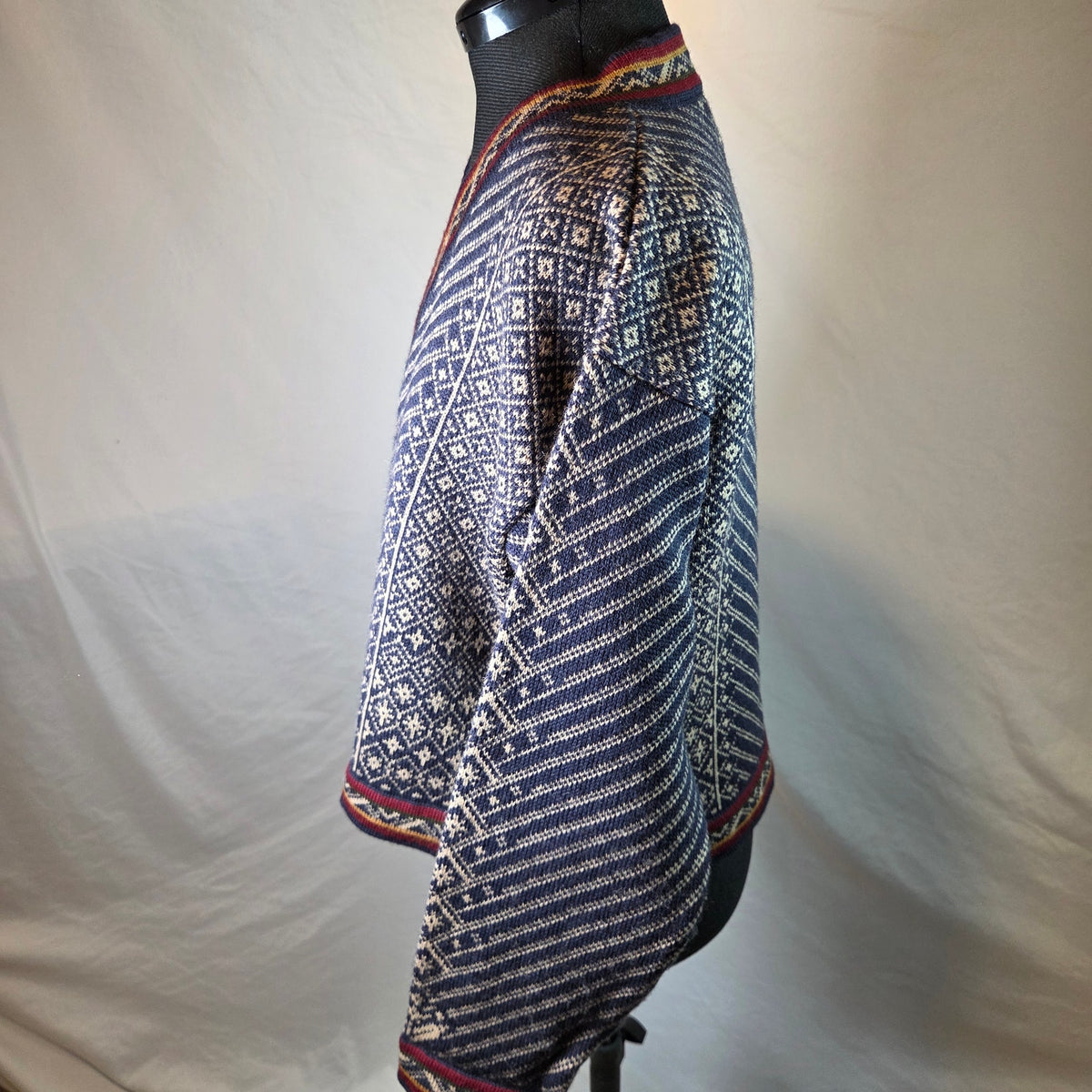 ODA of Norway Womens M Open Front Nordic Wool Cardigan Sweater Denmark Made