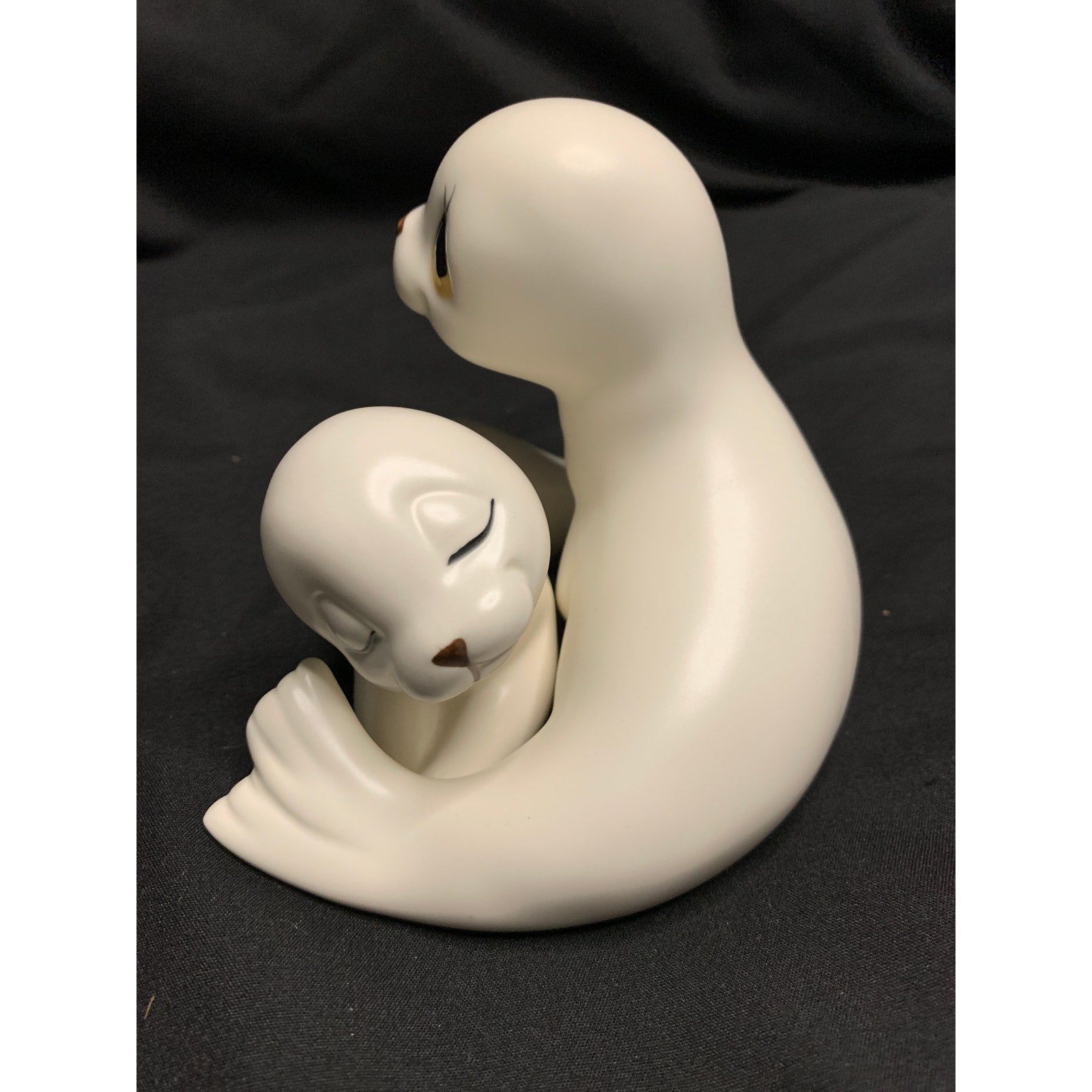 Vintage Home Interiors HOMCO Baby Seal Ceramic Figurines Pair 1145 Box