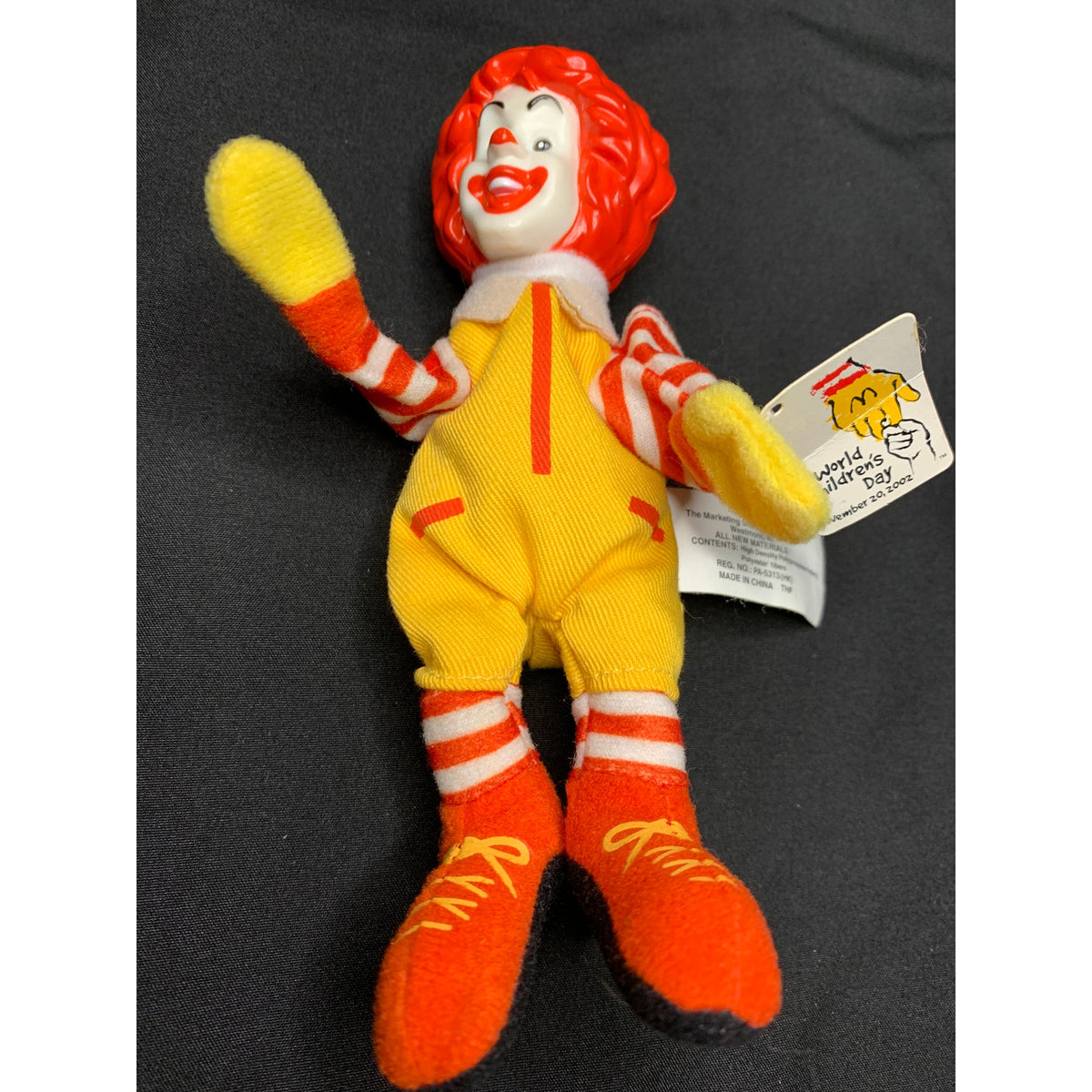 2002 McDonald's Ronald McDonald World Children's Day Finger Puppet Plush