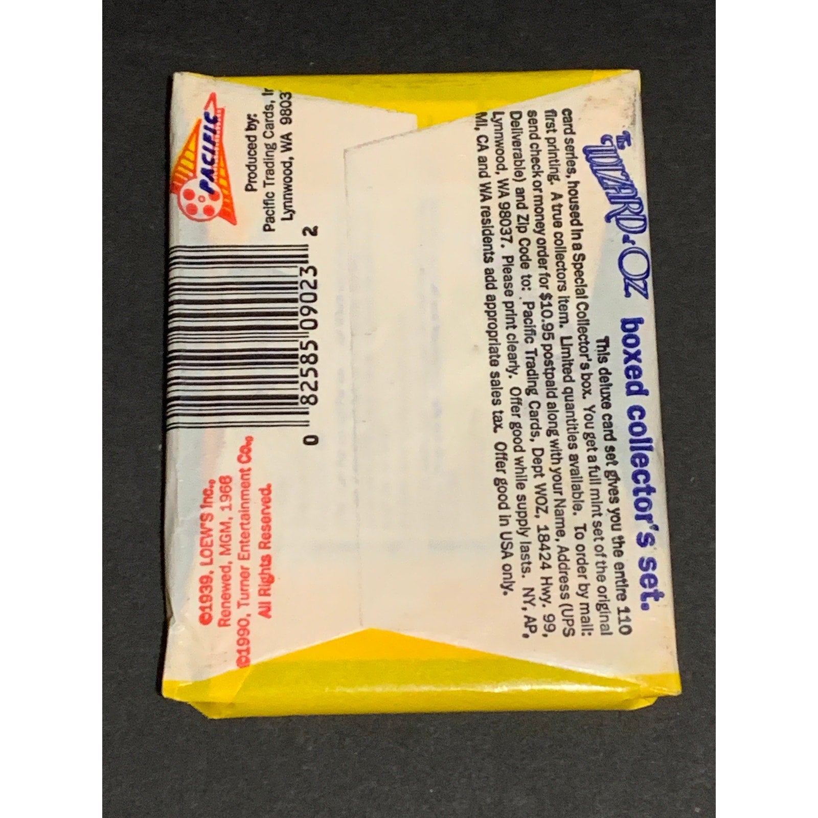 1990 Pacific Wizard of Oz Trading Card Pack Sealed Vintage Movie