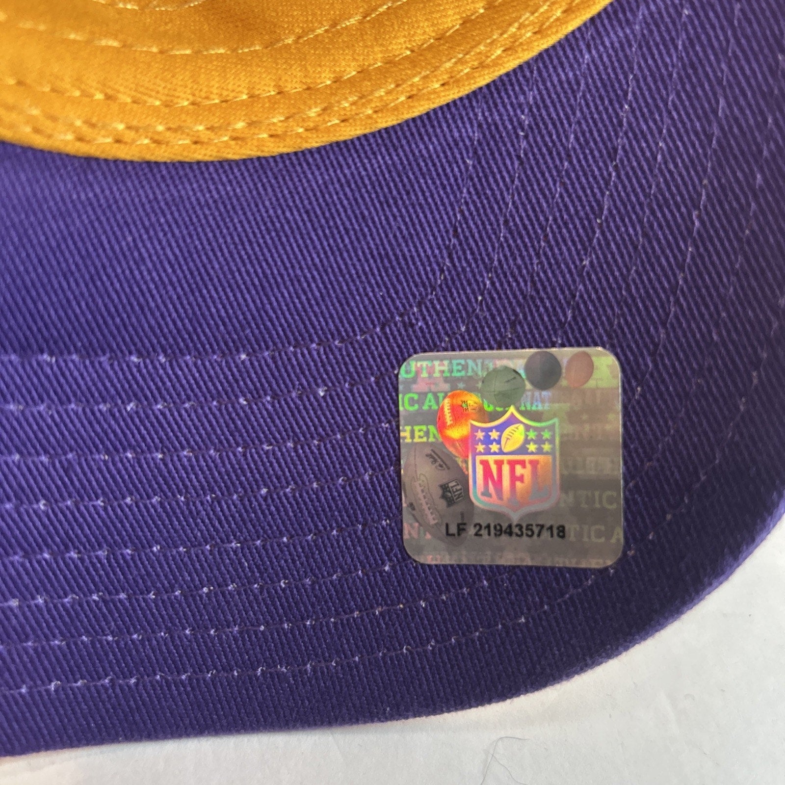 Minnesota Vikings NFL Team Apparel Gold Purple Adjustable Hat OSFA New