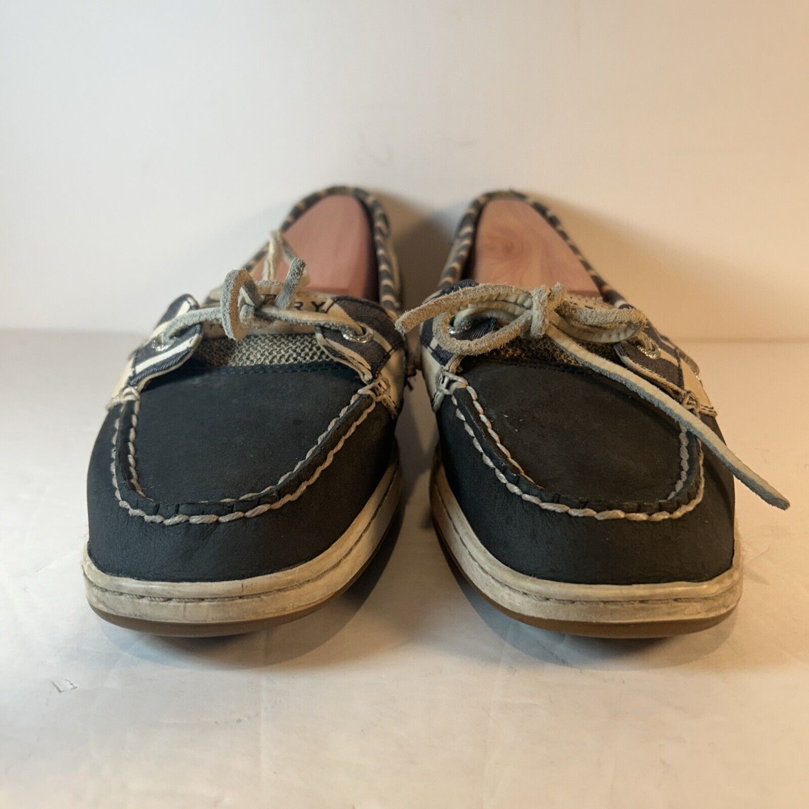 Sperry Top-Sider Angelfish Boat Shoes Gray Breton Stripe Women’s 9.5M