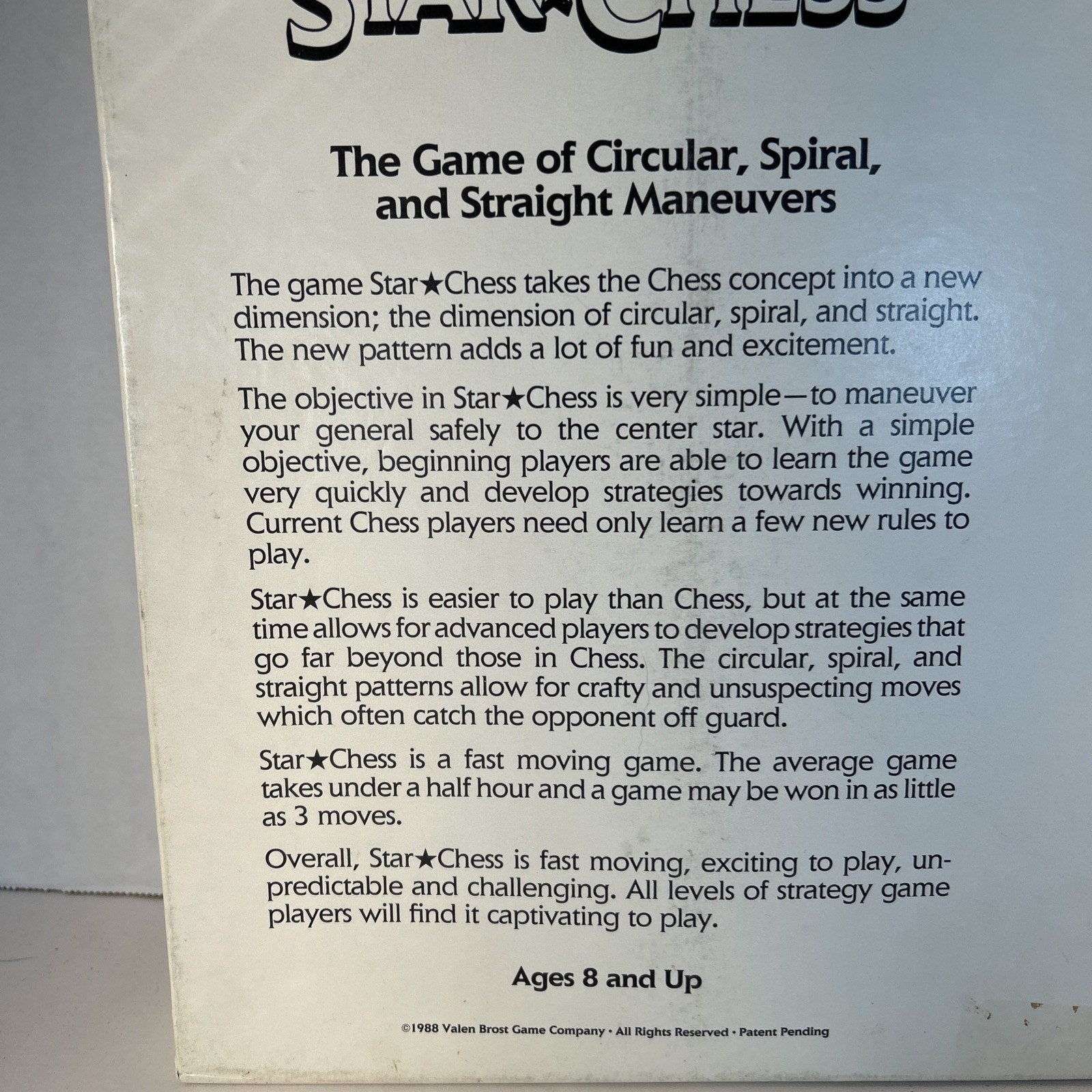 Star Chess Board Game Circular Spiral Straight Maneuvers Complete w/ Box