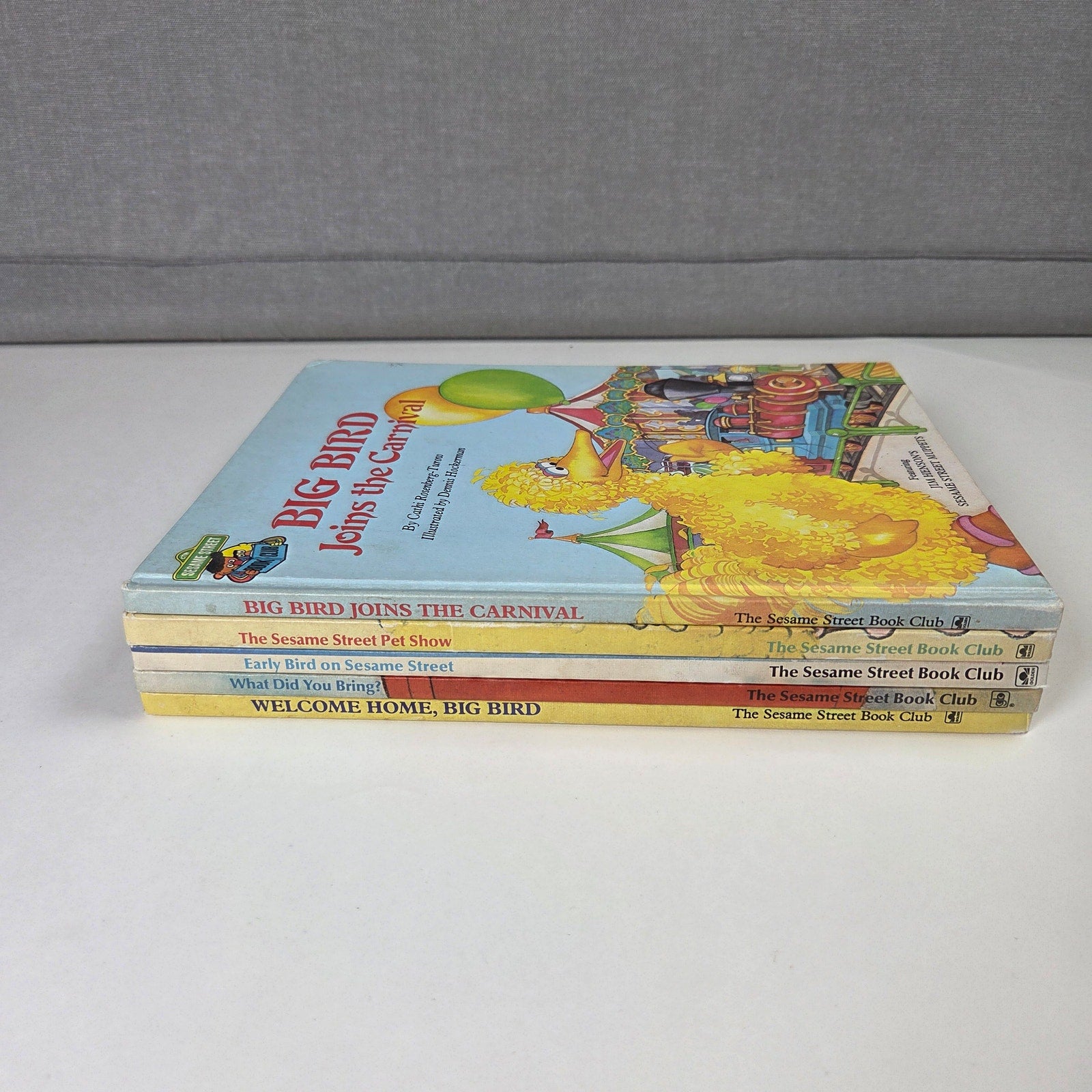 Vintage Sesame Street Book Club Big Bird Hardcover Books Lot of 5 1980s