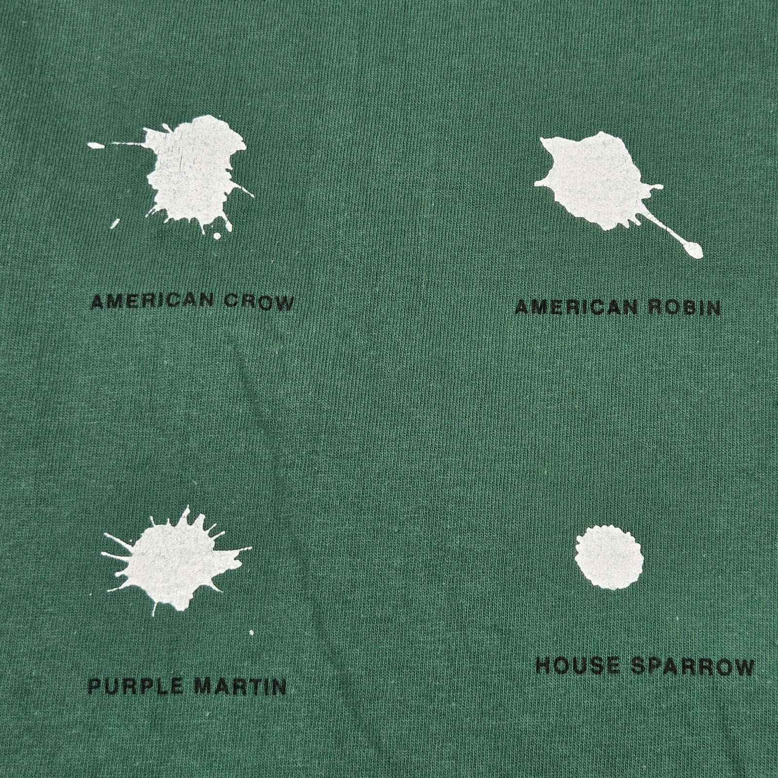 Oneita 1994 Bird Poop Identification Single Stitch USA T Shirt XL Vintage