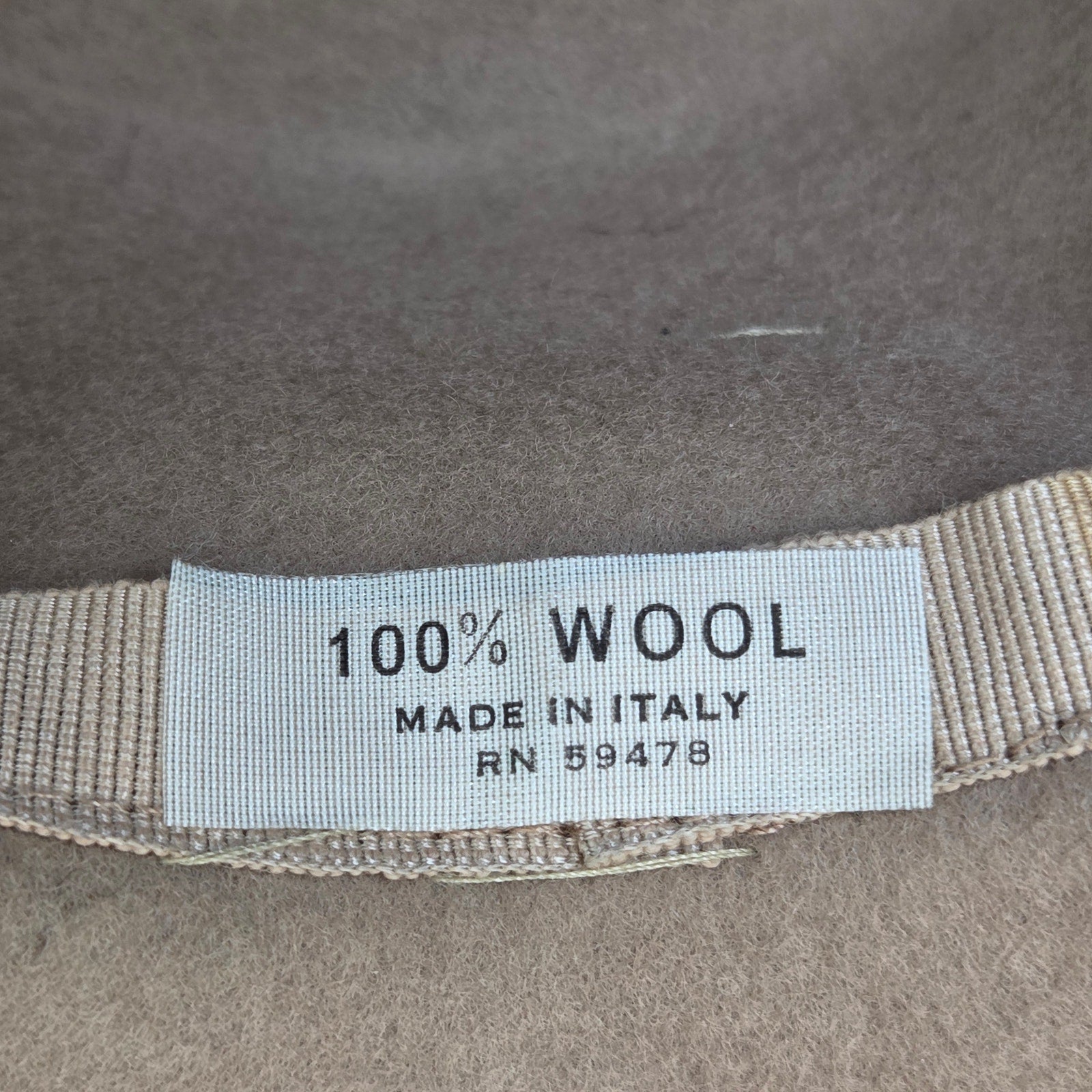 Unbranded Italian Wool Wide Brim Hat Satin Bow Band RN59478 Women's
