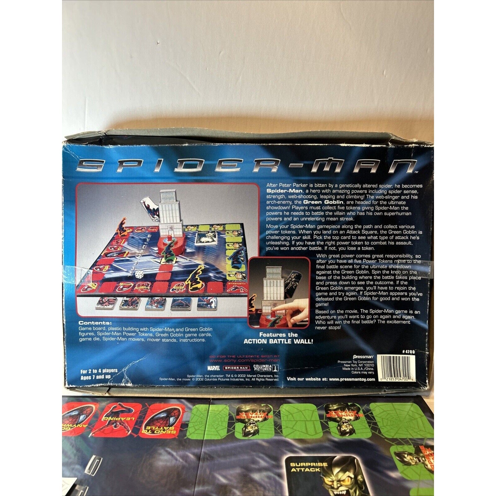 Spider-Man Vs The Green Goblin Board Game Marvel Pressman 2002