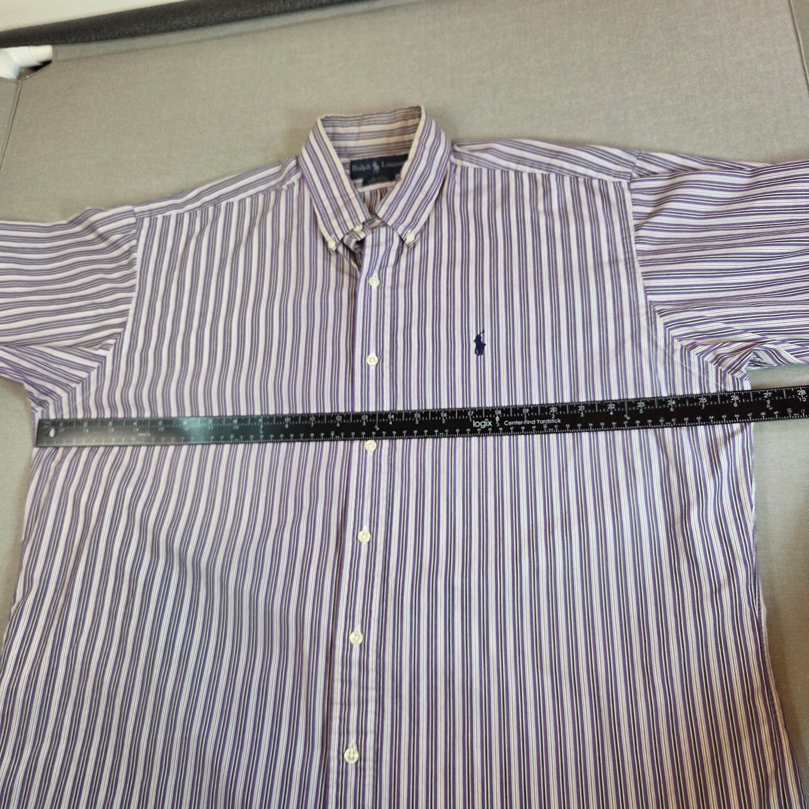 Ralph Lauren Blake Striped Button Down Shirt Men’s L Cotton Hong Kong