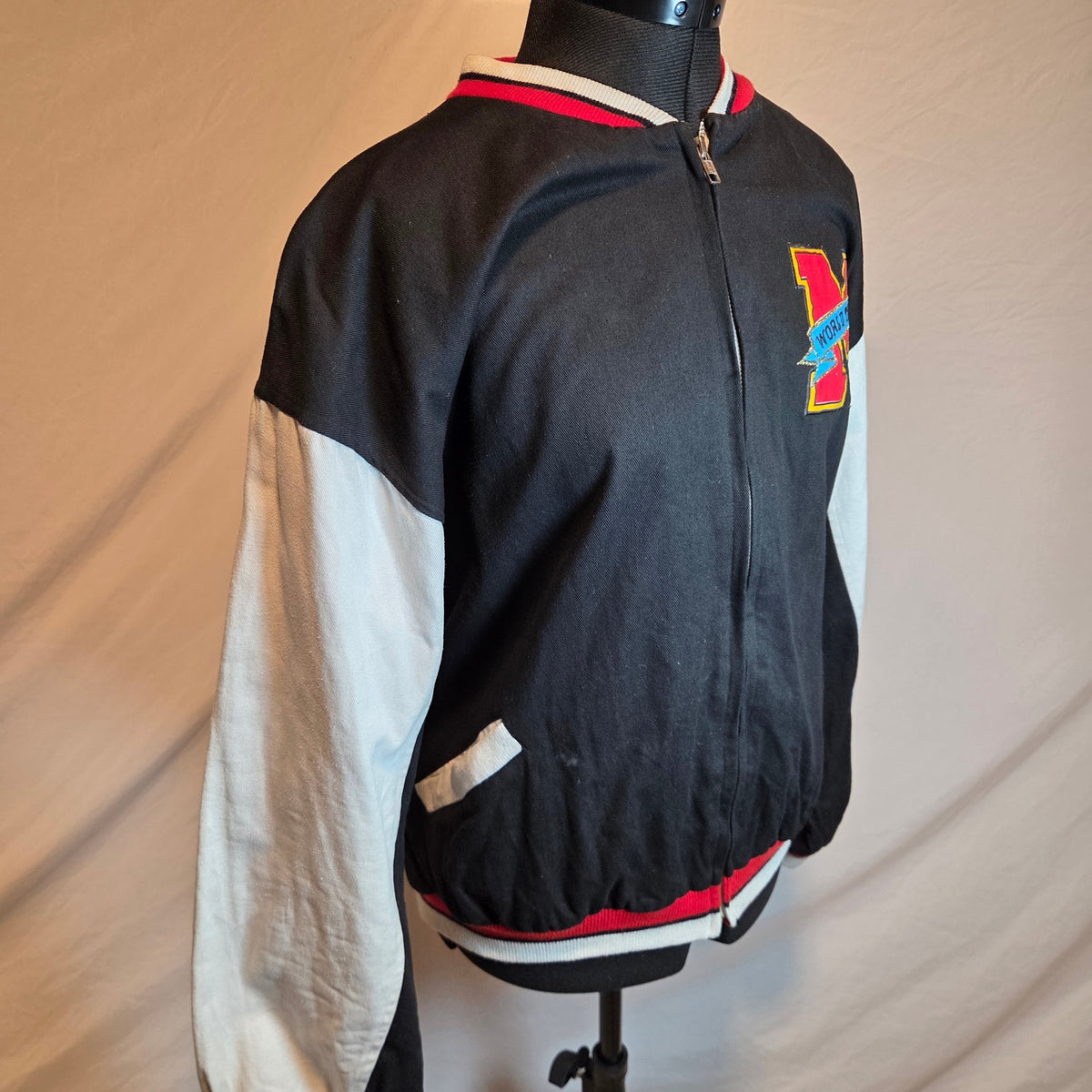 Vintage 1992 Mickey & Co Disney World Tour 1001 Hellos Varsity Jacket M