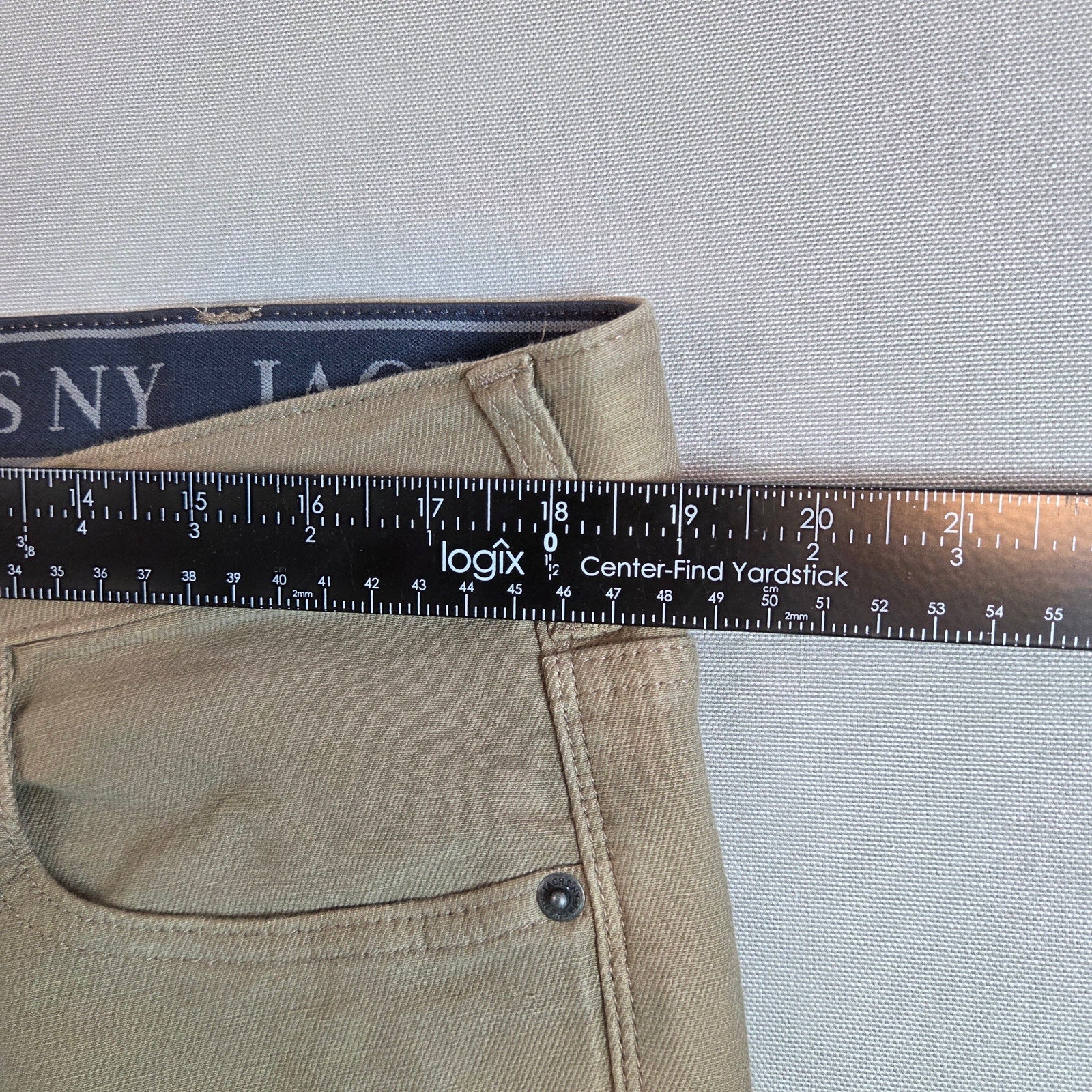 JACHS New York Straight Fit Pants 38x32 Tan 5 Pocket Flex Waistband NWT