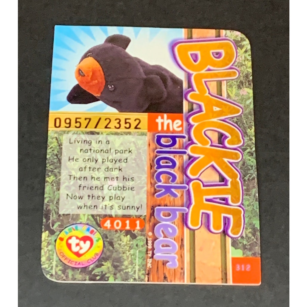 Ty BBOC Series IV Purple Foil Blackie Curly Card Lot