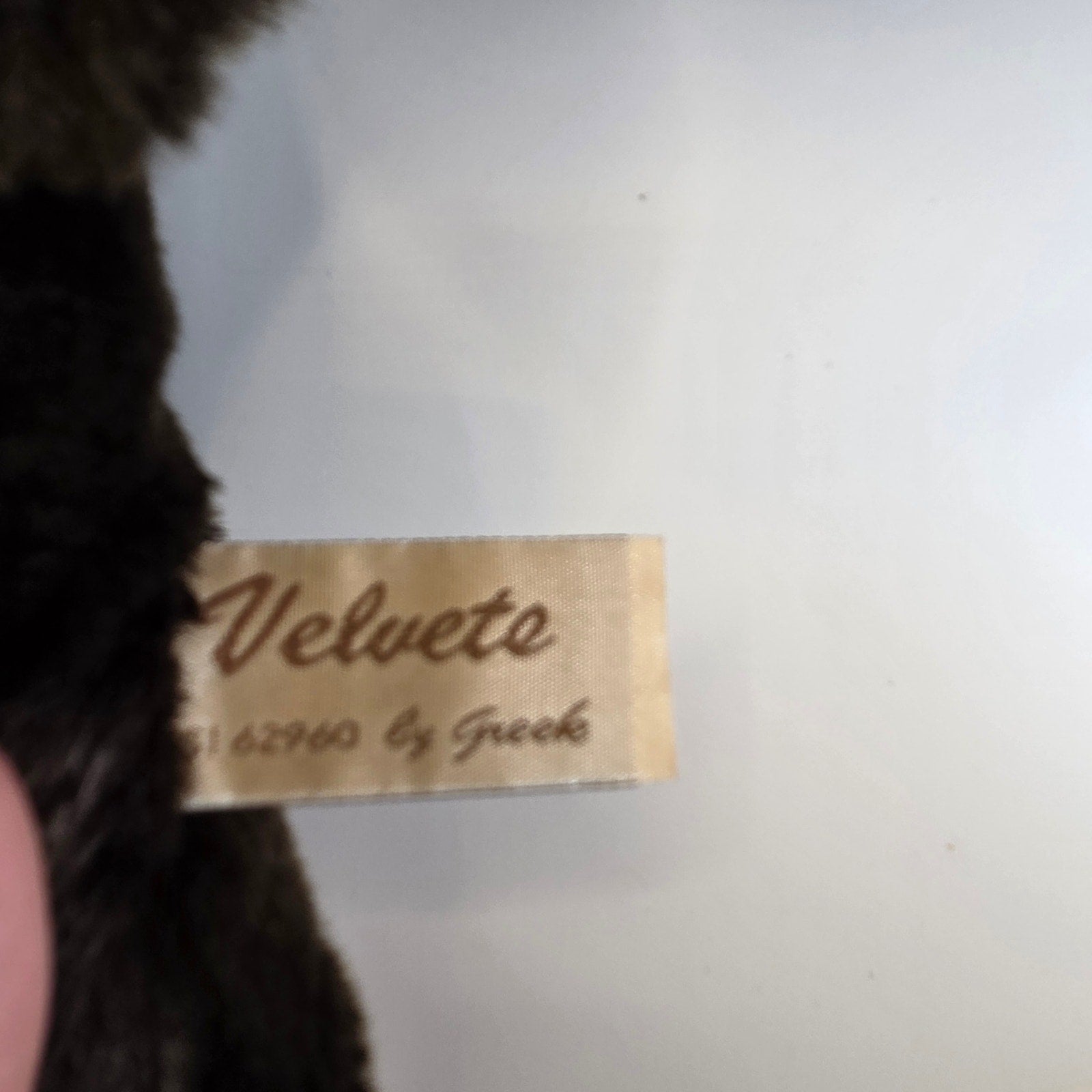 Velvete by Greek Plush Bears Lot of 2 Brown & Blue Stuffed Animals