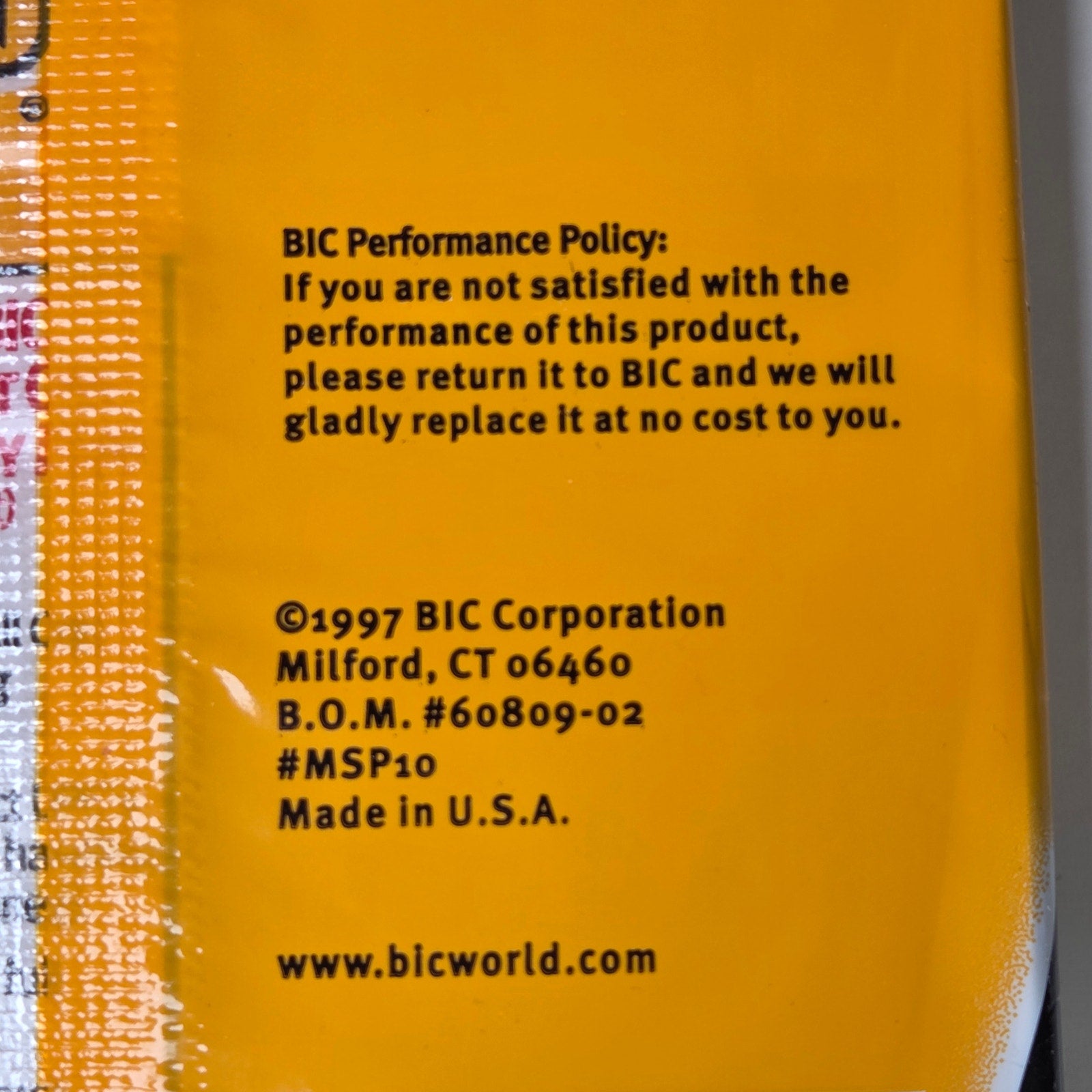 Vintage 1997 BIC Cristal Black Ballpoint Pens NOS 10 Pack Sealed Made in USA