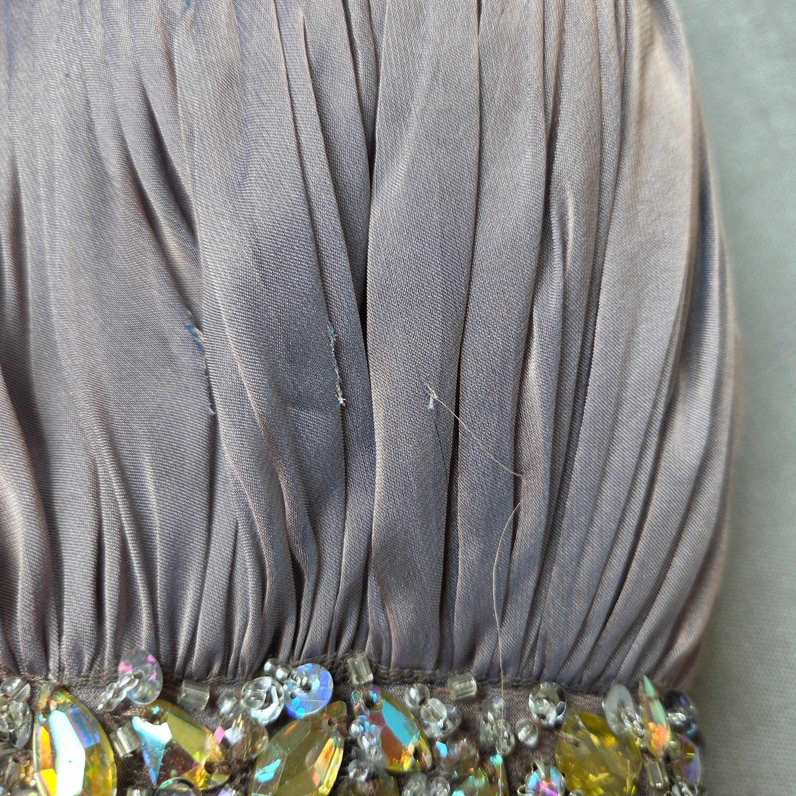 Jovani Strapless Beaded Waist Ruffle Prom Evening Gown Dress Size 12