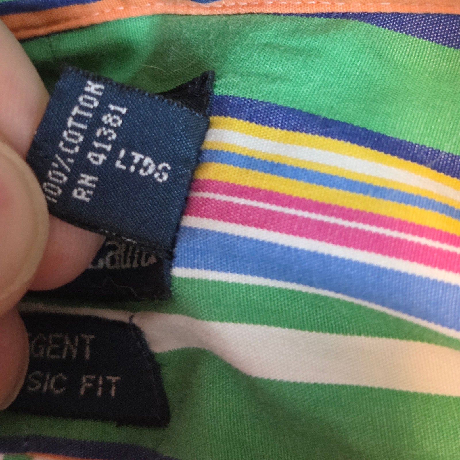 Polo Ralph Lauren XL Multicolor Stripe Button Up Cotton Regent Fit Shirt
