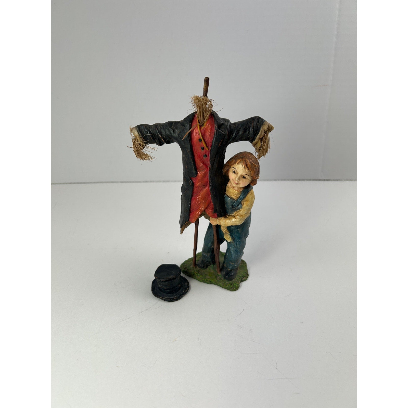 Bethany Lowe Halloween “Girl with Scarecrow” Resin Figure, Retired