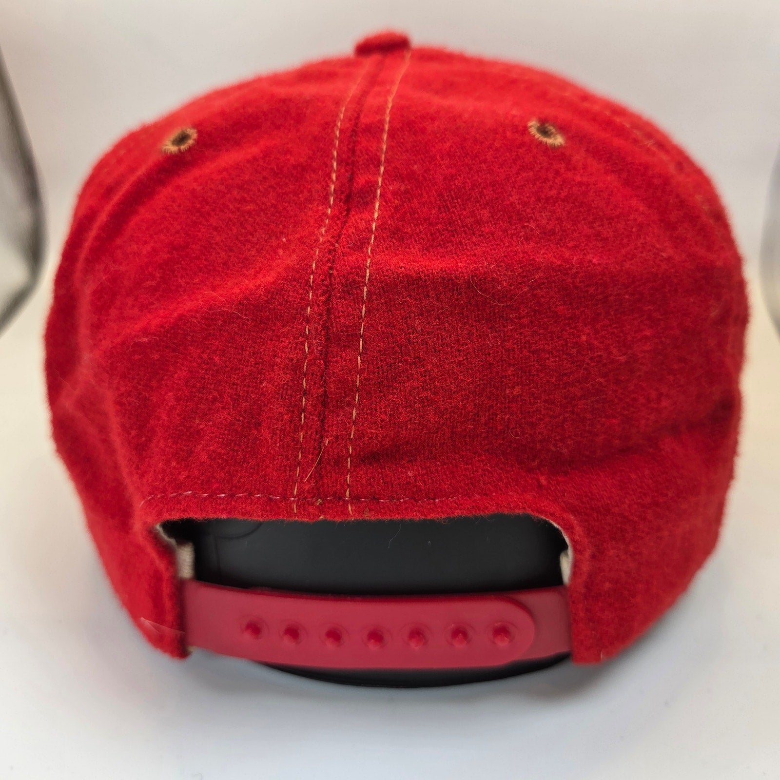 Wisconsin Badgers Vintage USA Snapback Hat University Square Wool Blend Cap