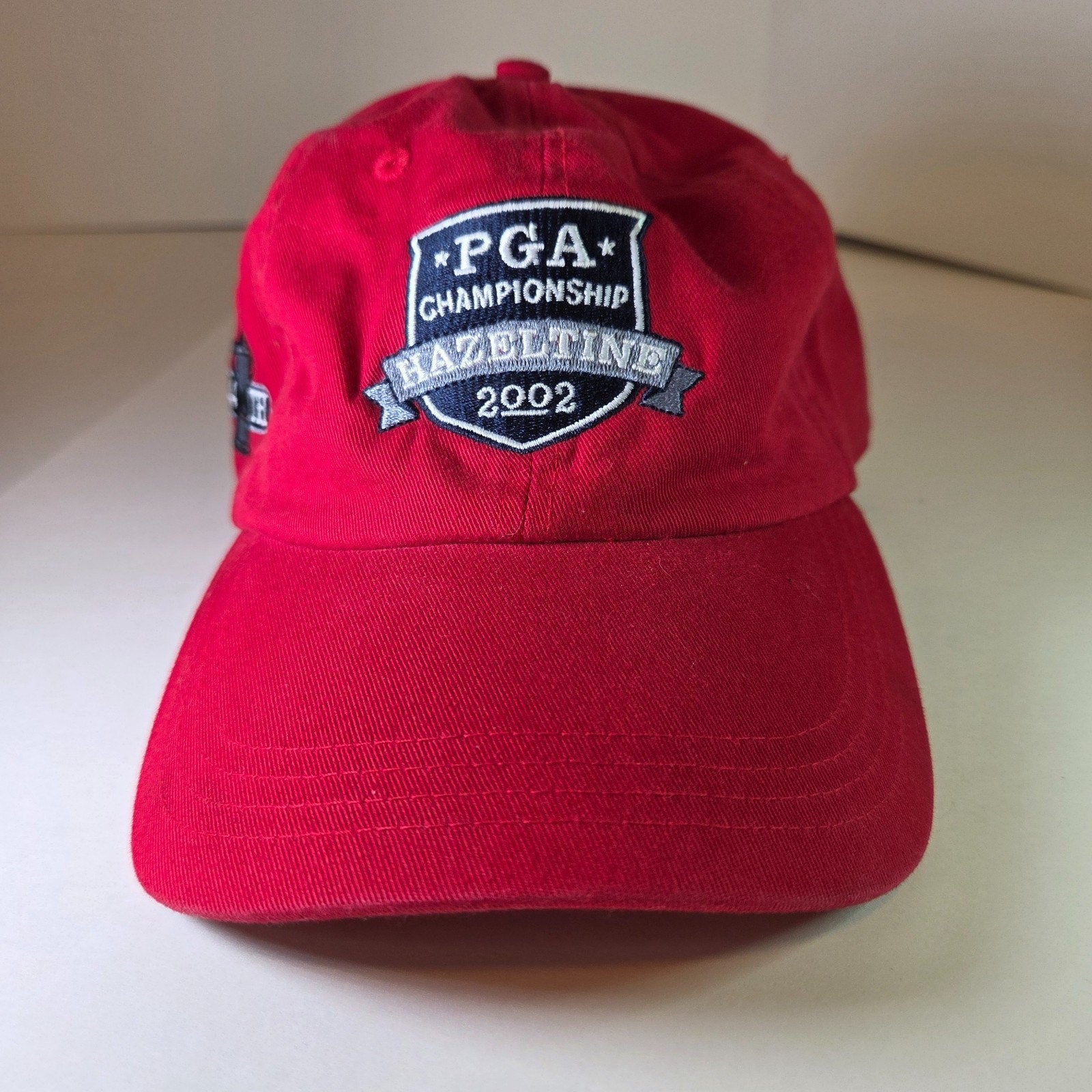 2002 PGA Championship Hazeltine 84th Golf Hat Red Adjustable Strapback Cap