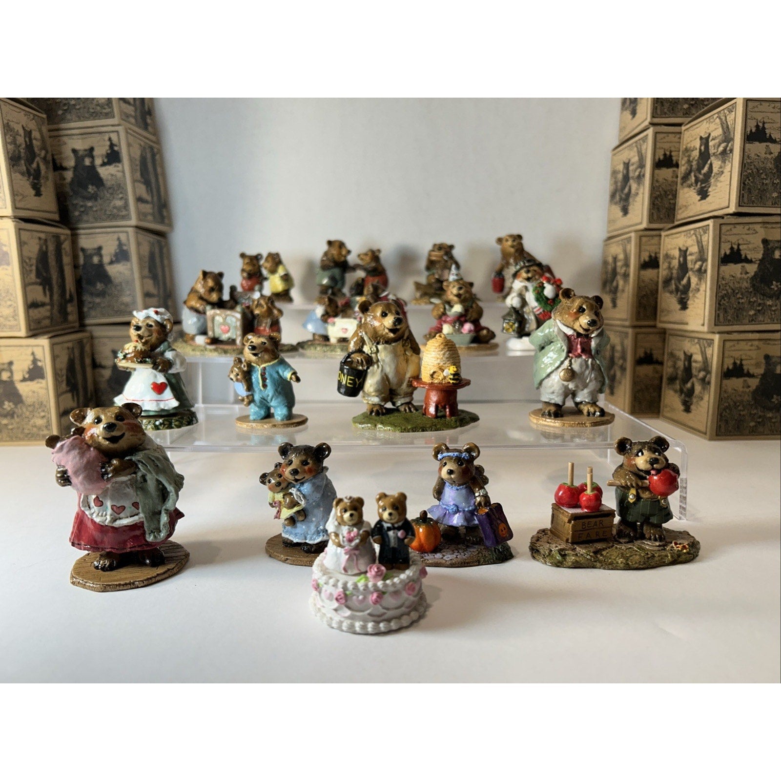 Wee Forest Folk Bear Collection BB-1–BB-16 + Wedding Bear T-09 Retired