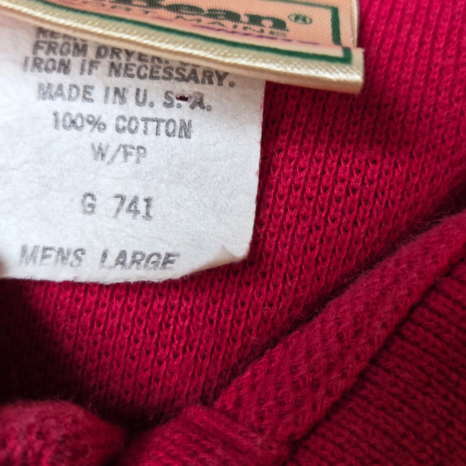 L.L. Bean Vintage Red Polo Shirt Made in USA 100% Cotton Mens Large