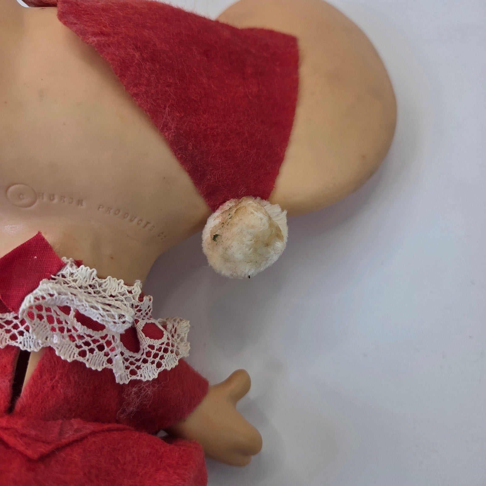 Huron Products Co Vintage Mouse Holiday Figure Large Ears Rotating Head