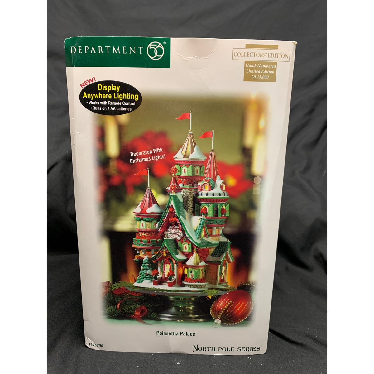 Department 56 Poinsettia Palace North Pole 56796 Limited Edition Lighted