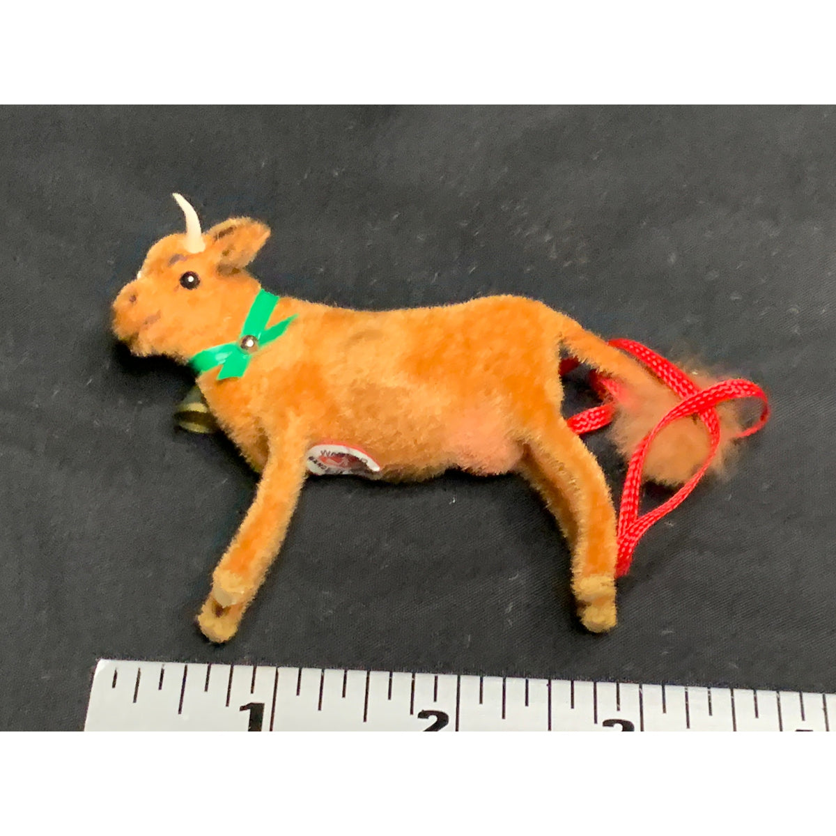 Vintage Wagner Handwork Flocked Cow Bell West Germany Ornament 1983-1990