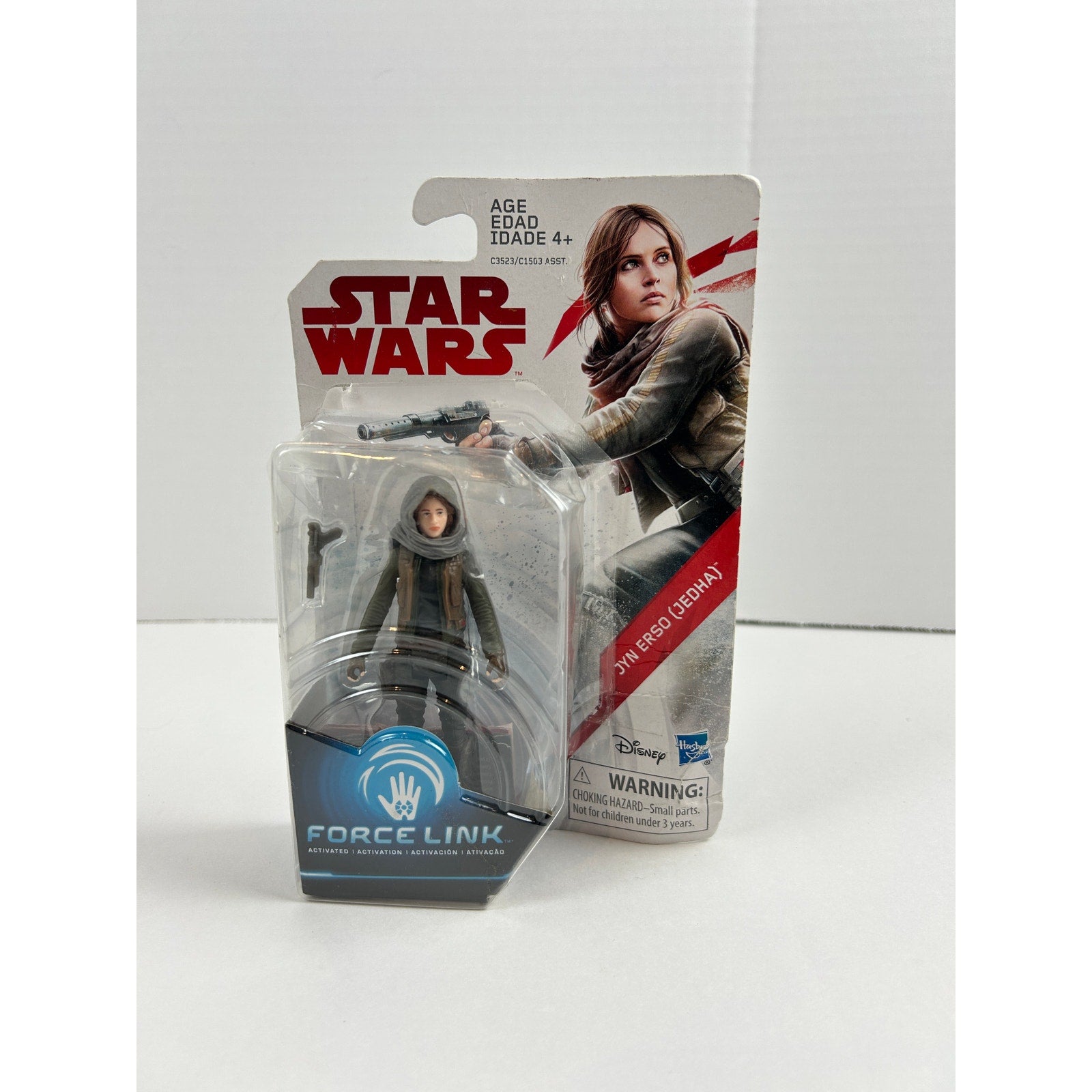 Hasbro Jyn Erso Jedi Force Link Star Wars Figure Damaged Carded