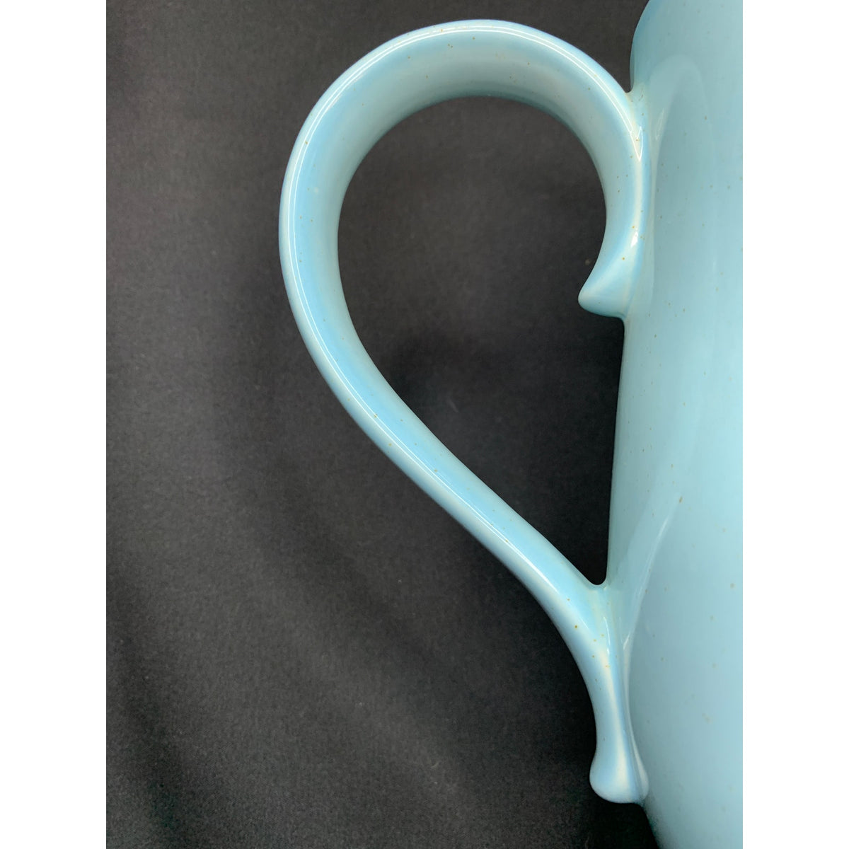 Blue Speckled Ceramic Coffee Tea Pot With Lid Retro Decor READ
