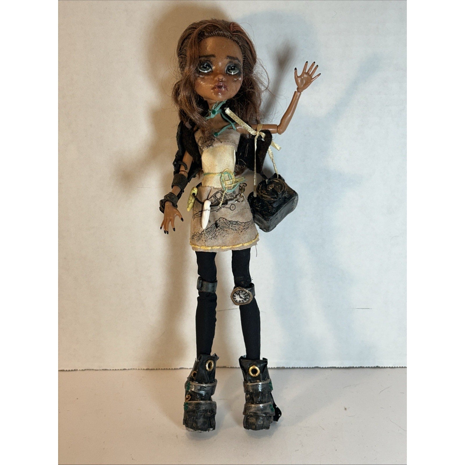 OOAK Custom Repaint Monster High Doll BJD With Steampunk or Cyberpunk Influence