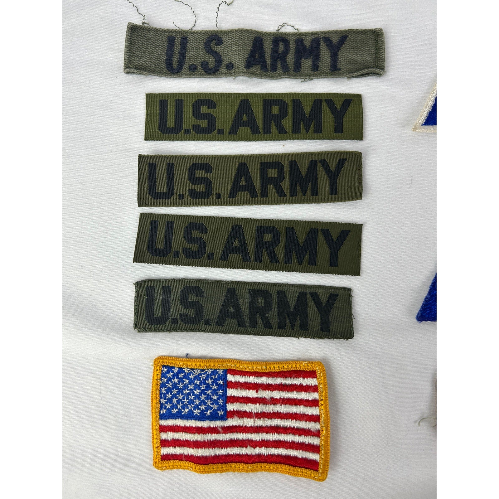 Vintage US Army Patch Lot Name Tapes DUI Insignia Mixed 19pc