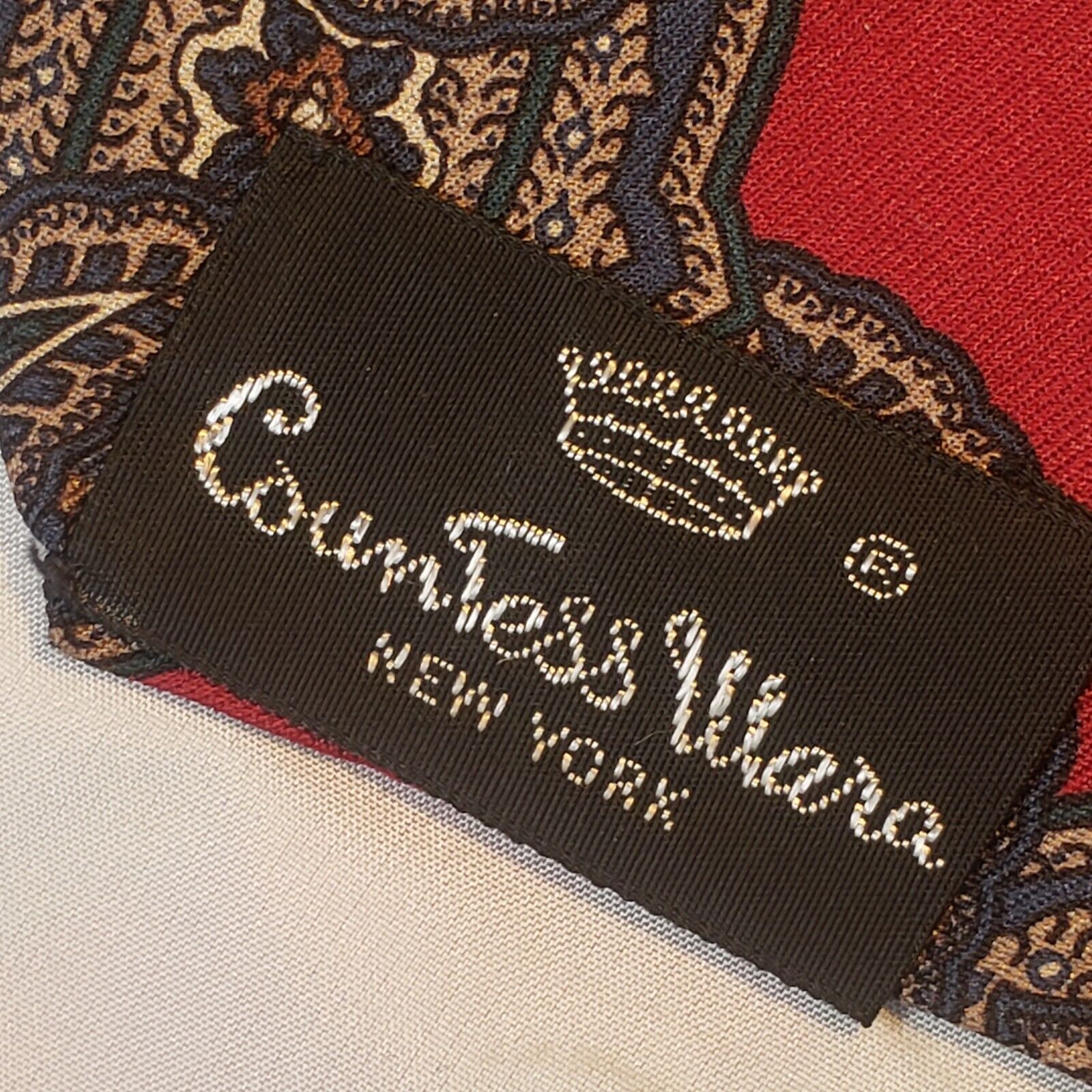 Countess Mara New York Red Paisley Tie