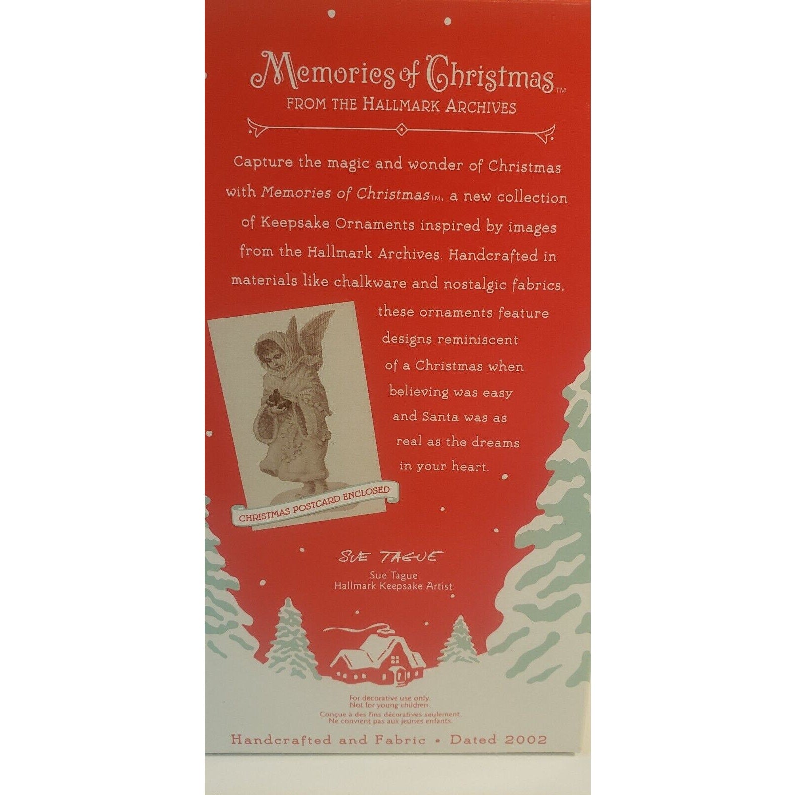 Hallmark Keepsake Ornament Memories of Christmas lot of 2 - Gentle/Joyous Angels