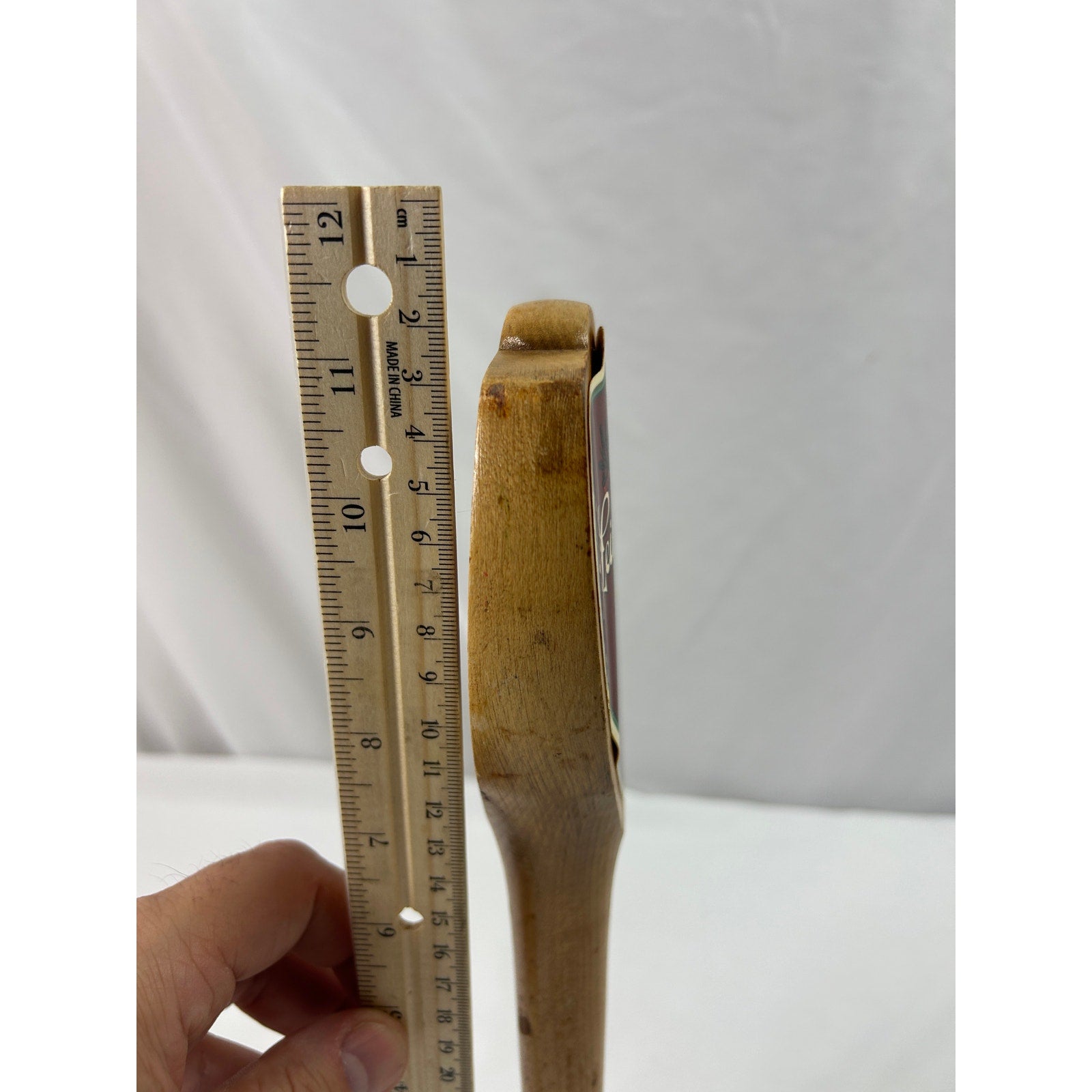 Leinenkugel's Bock Beer Vintage Wood Tap Handle Draft Keg Bar Breweriana 12in