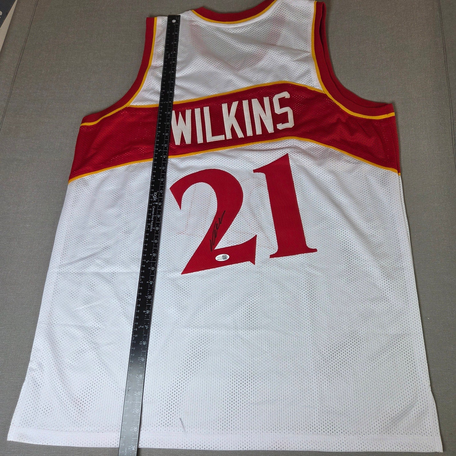 Dominique Wilkins Signed Custom Atlanta Hawks #21 Jersey XL JSA Witnessed