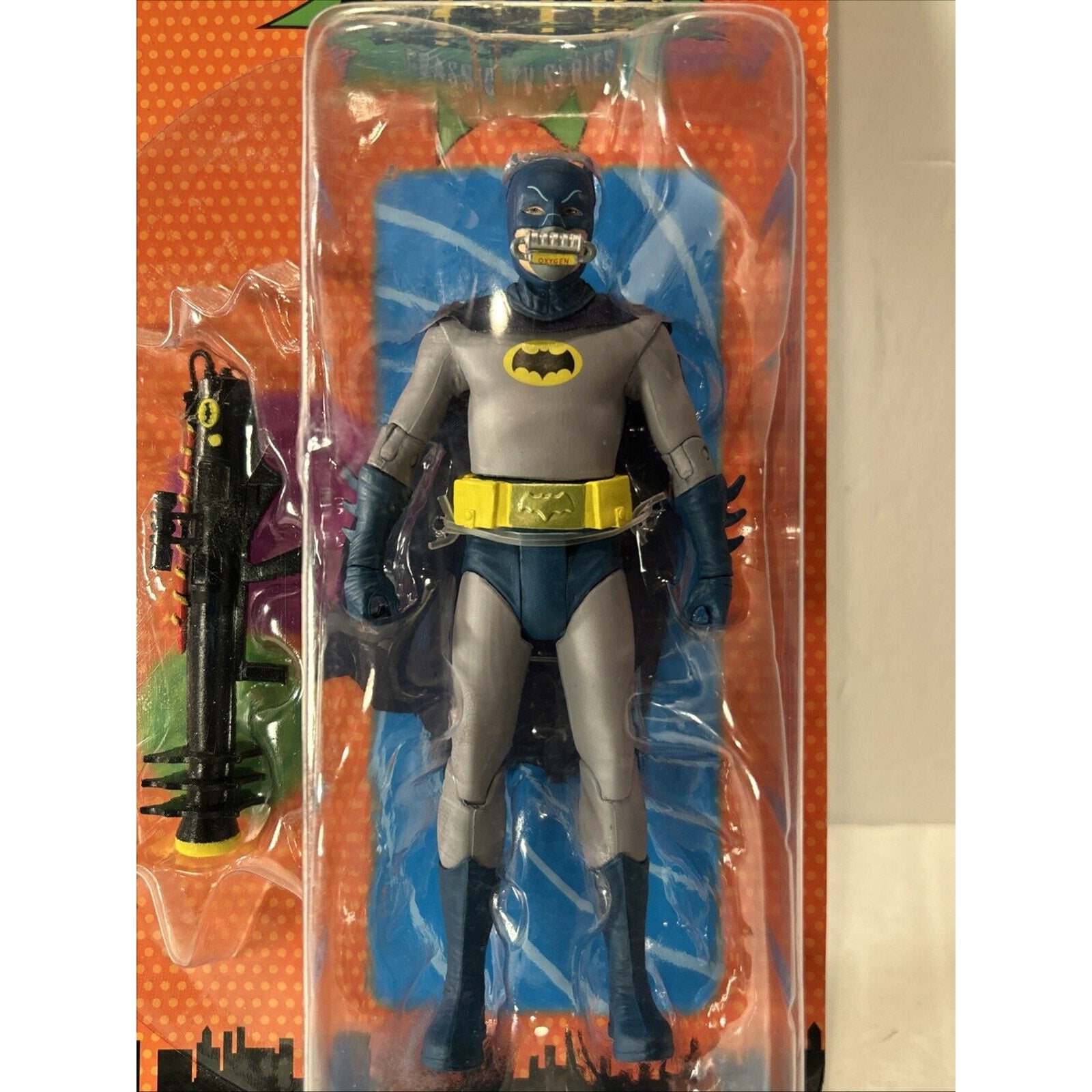 DC Batman w/Oxygen Mask Classic TV Series McFarlane Retro 1966 Action Figure