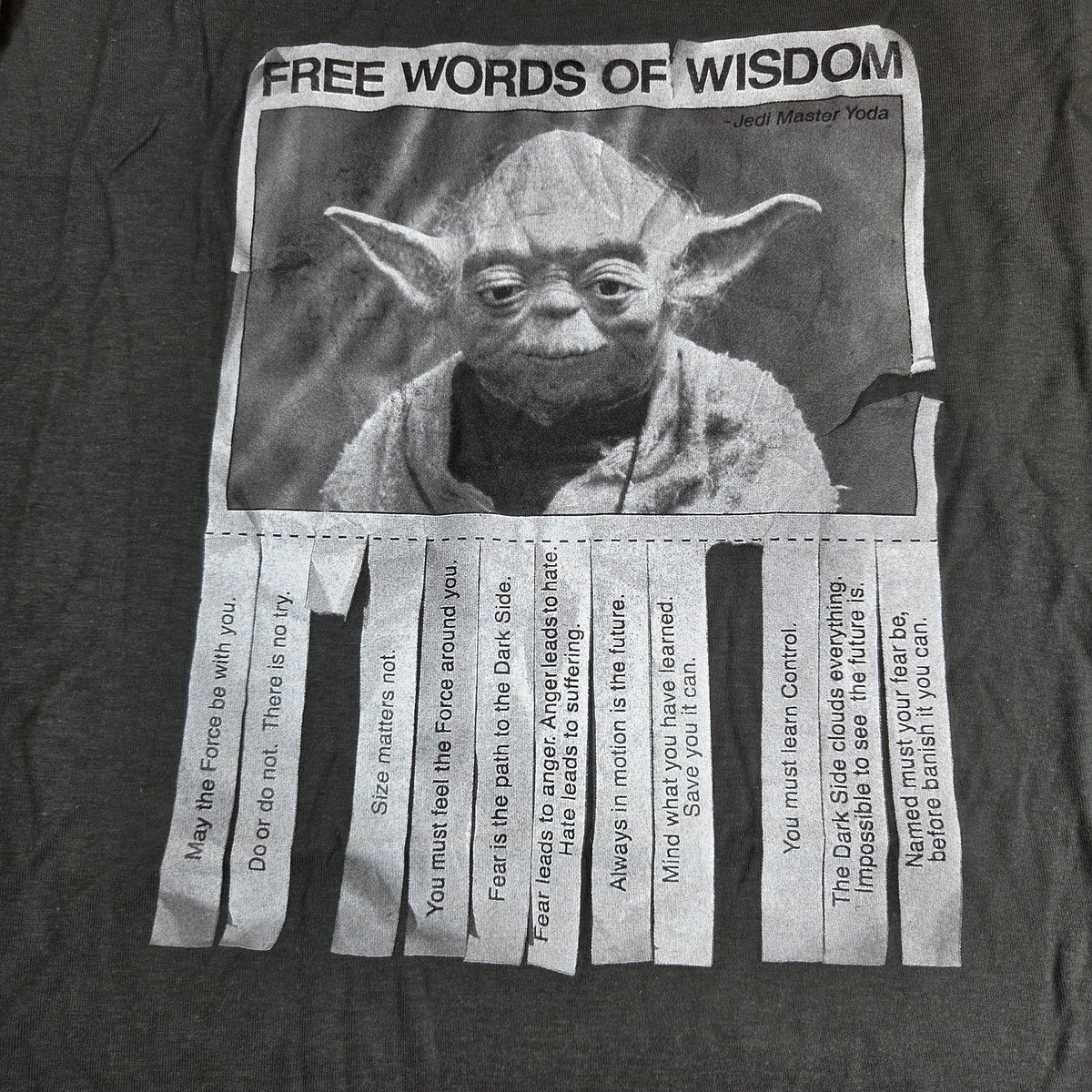 Star Wars Yoda Free Words of Wisdom T-Shirt Men's 3XL Fifth Sun Graphic Tee
