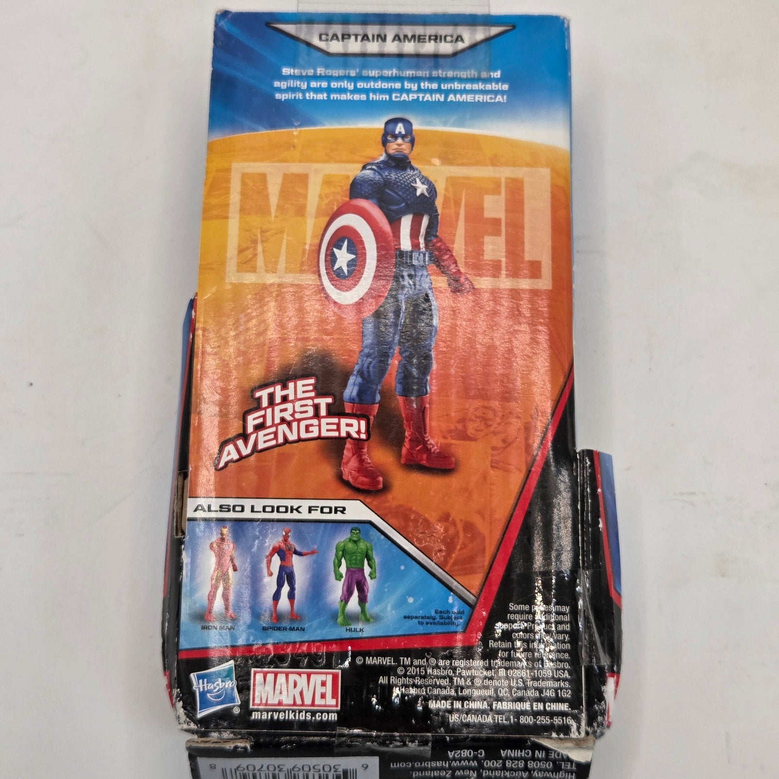 Marvel Kids 2015 Hasbro Captain America 6" Figure New Sealed Card Wear