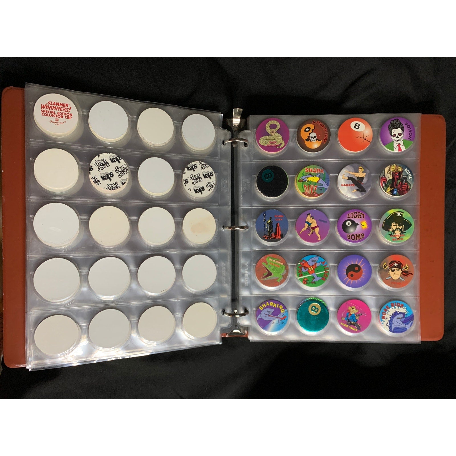 Vintage 1990s POG Collection Binder 350+ POGs Holographic Slammers Mixed Lot