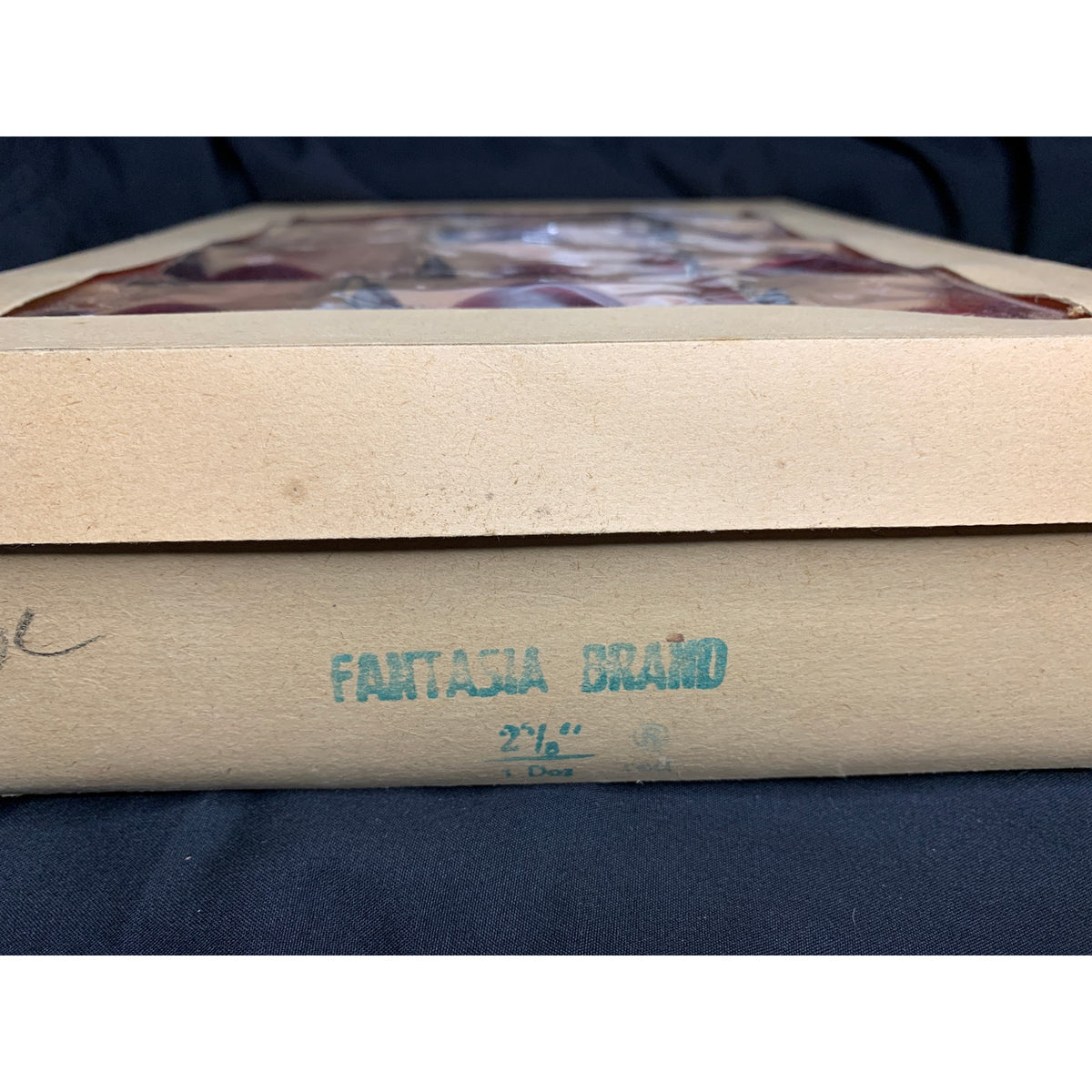 Vintage Fantasia Poland Red Glass Christmas Ball Ornaments 2.75" Box of 12
