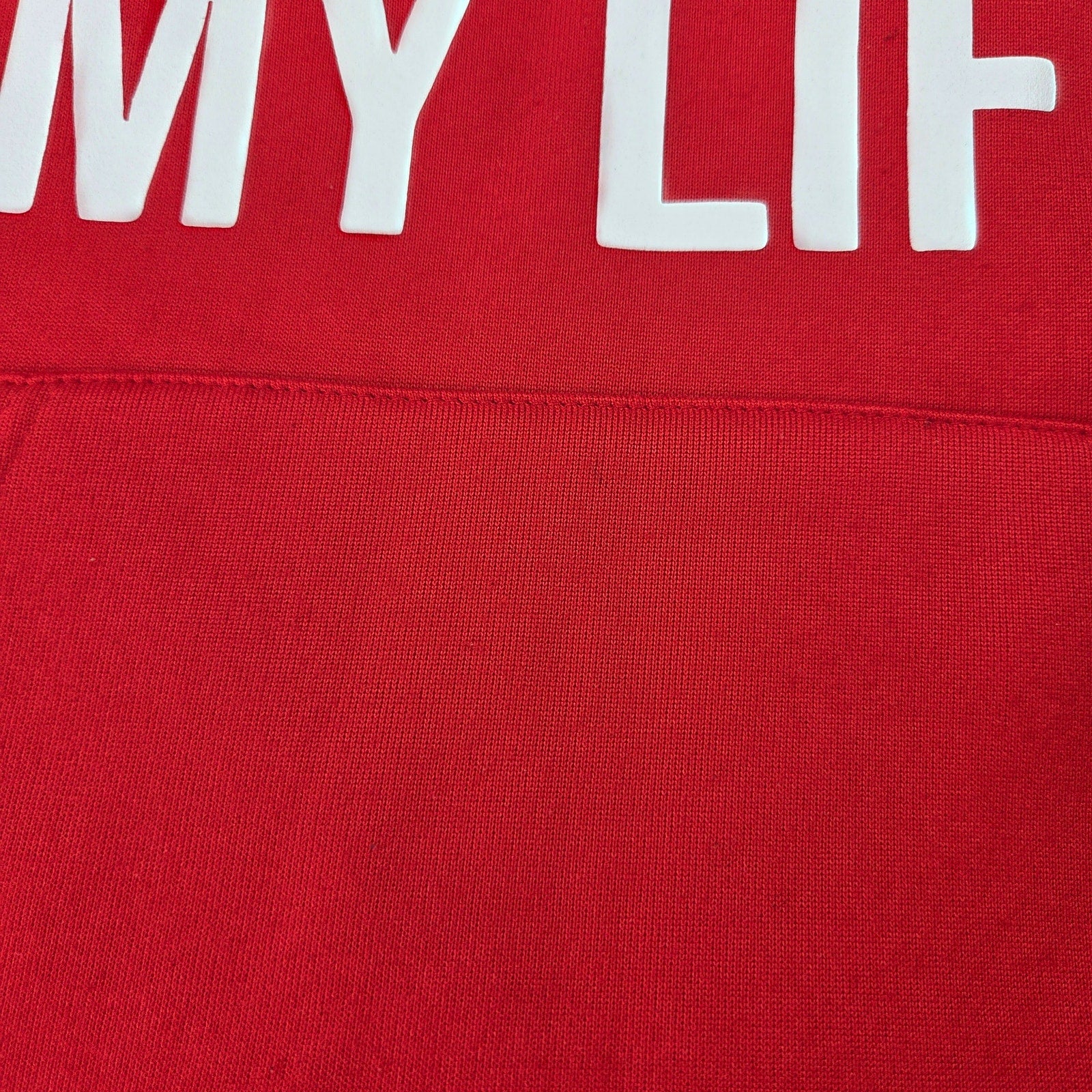 Faerion Jesus Saved My Life Christian Hoodie Pullover Red Size Medium M