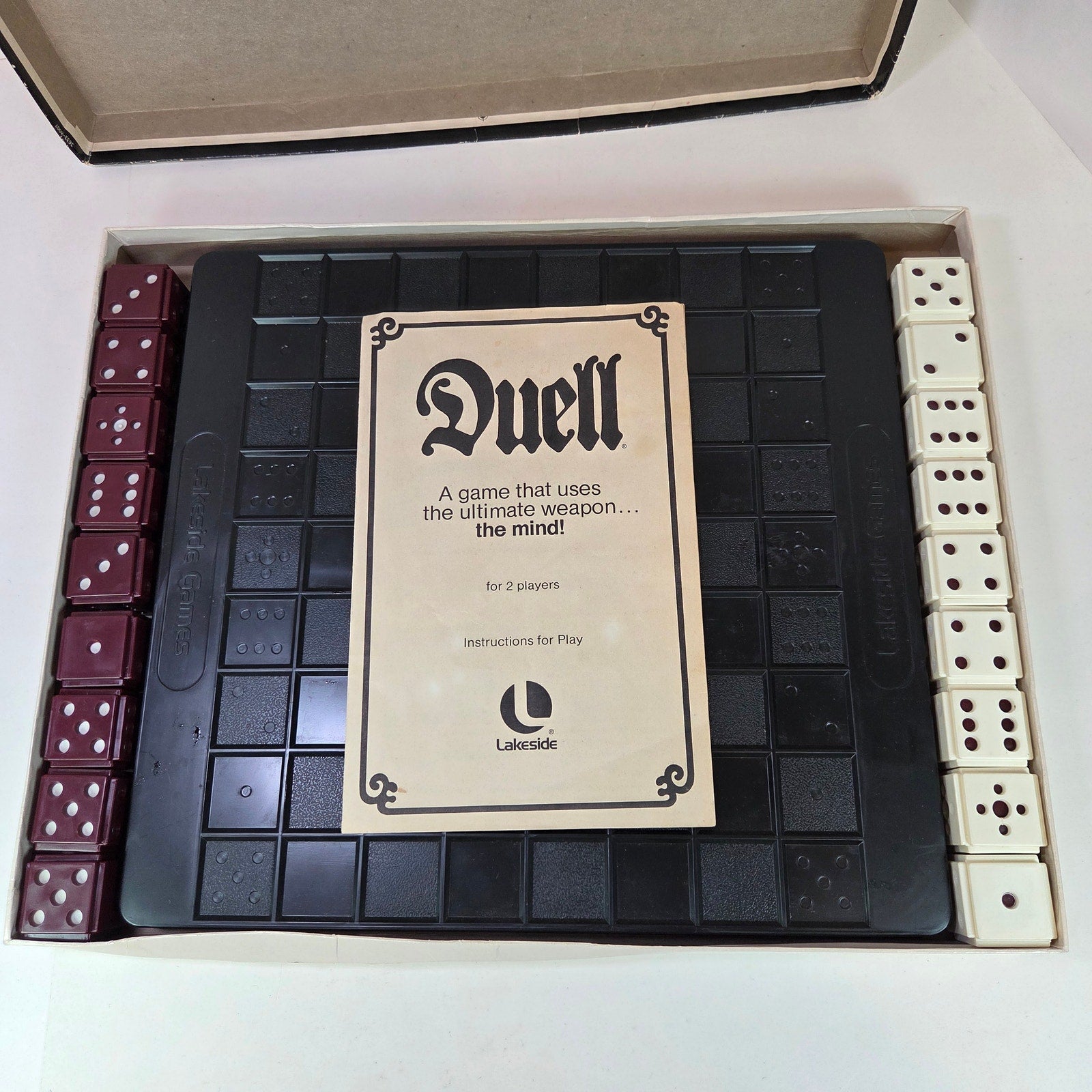 Vintage 1976 Lakeside Duell Board Game Complete Dice Strategy 2 Player