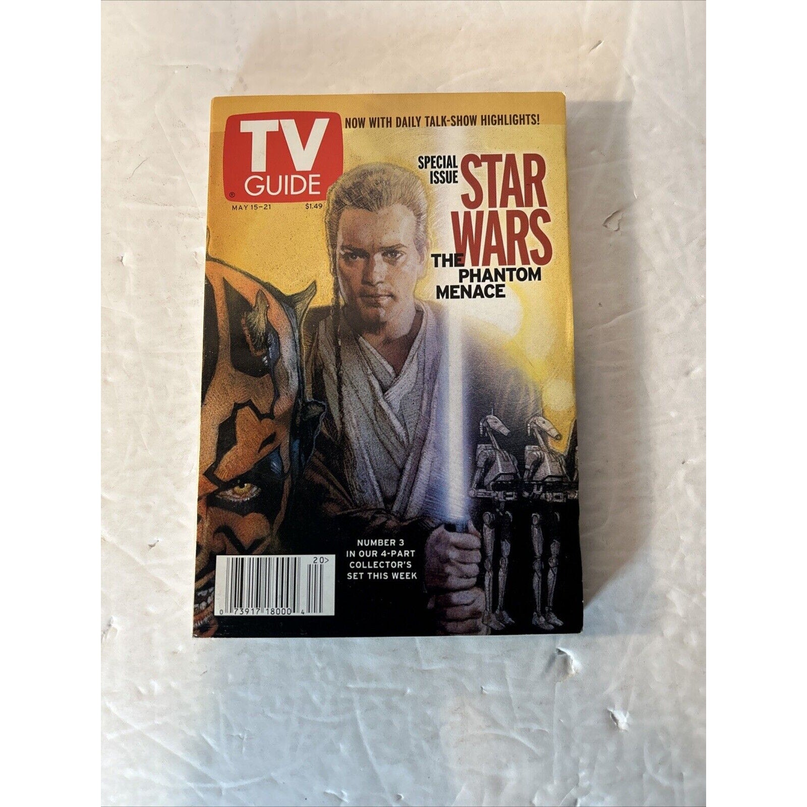 TV GUIDE Star Wars: The Phantom Menace and Clone Wars, lot of 5