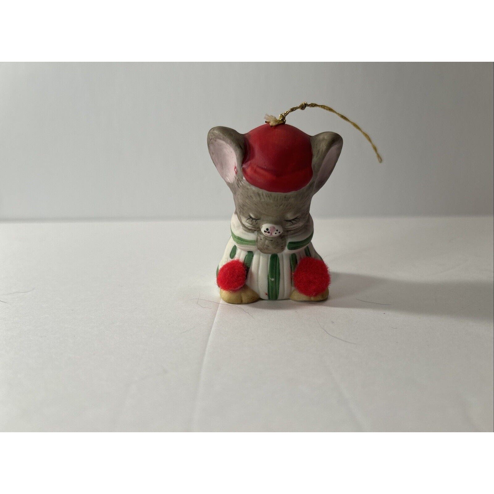 Christmas Ornament Lot of 6 – Wood, Ceramic & Crochet Holiday Mix