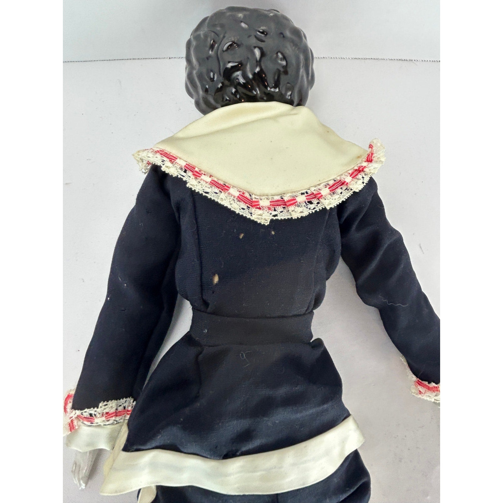 Antique 24" China Boy Doll c1880s Unmarked Cloth Body Provenance Attached