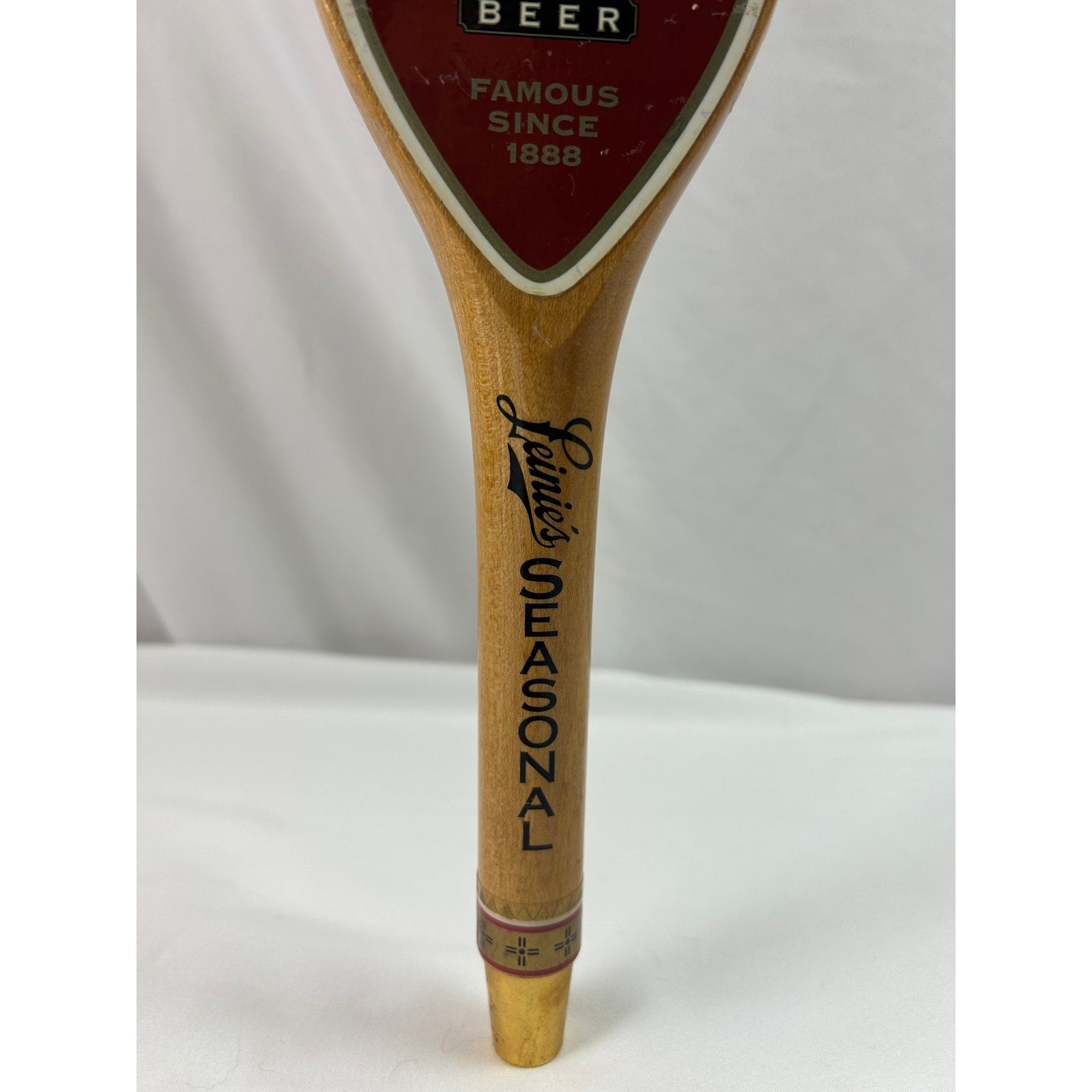 Leinenkugel's Bock Beer Vintage Wooden Tap Handle Breweriana Bar Tap 12 In