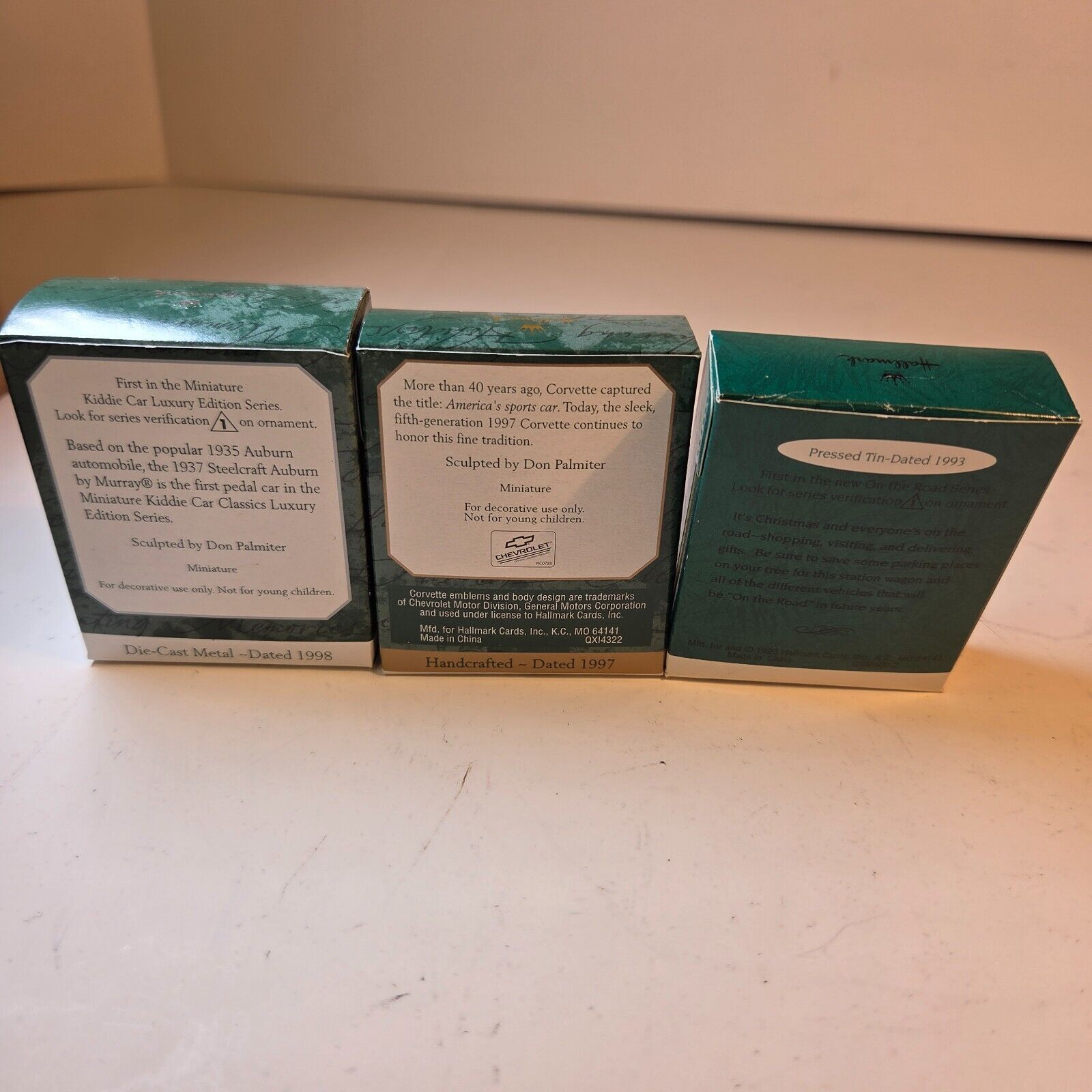 Hallmark Keepsake Ornaments Miniatures Vehicle Lot of 3